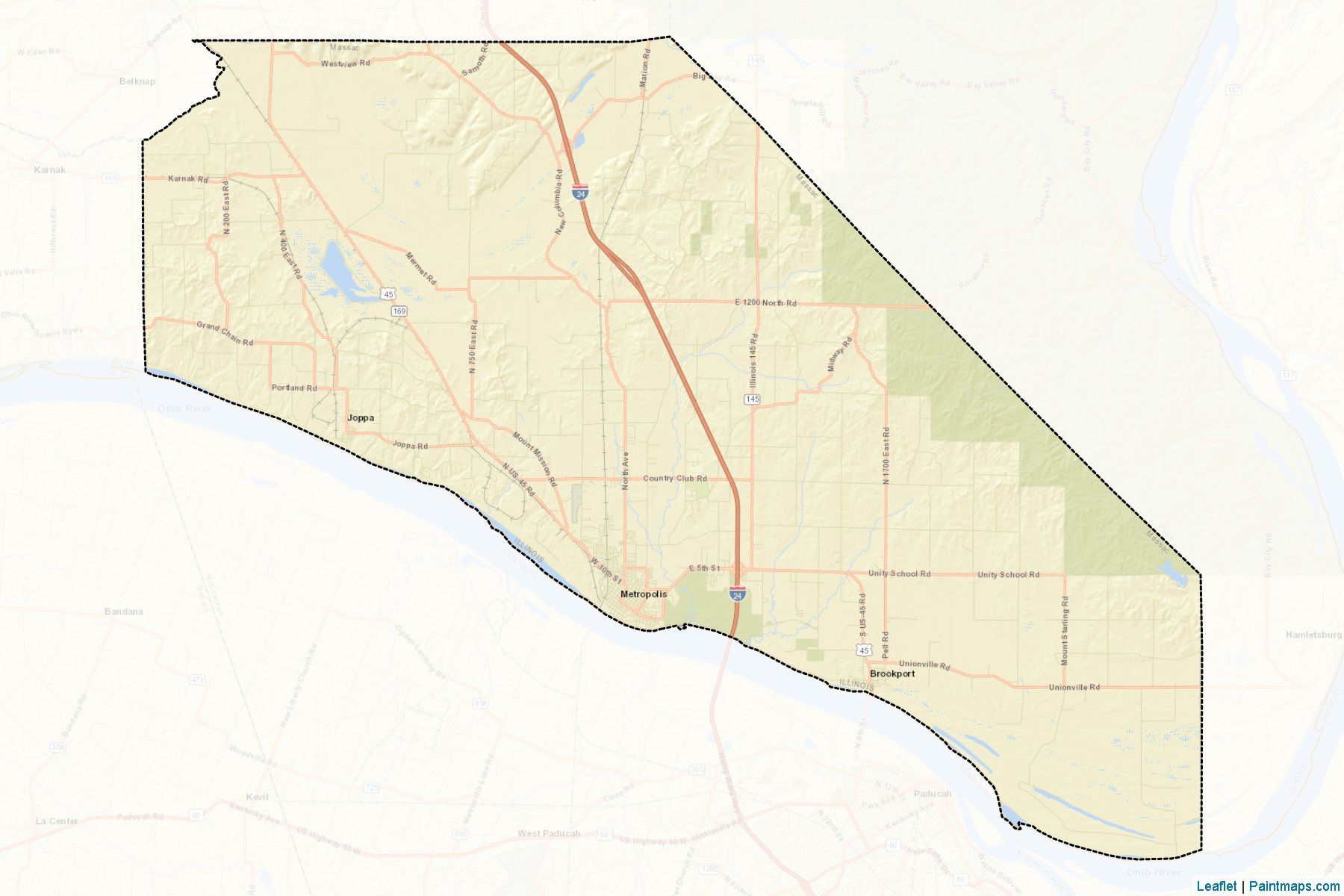 Massac (Illinois) Map Cropping Samples-2