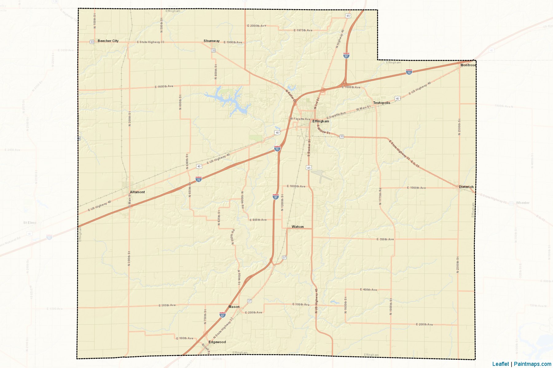 Effingham (Illinois) Map Cropping Samples-2