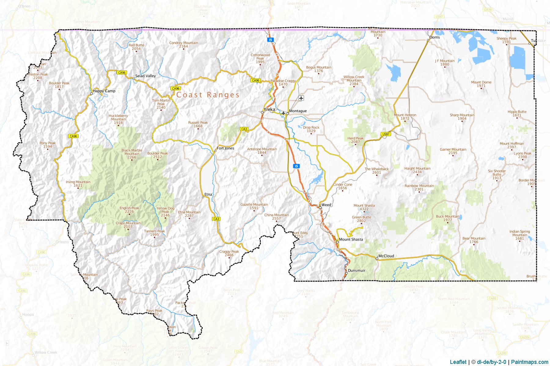 Siskiyou (California) Map Cropping Samples-1