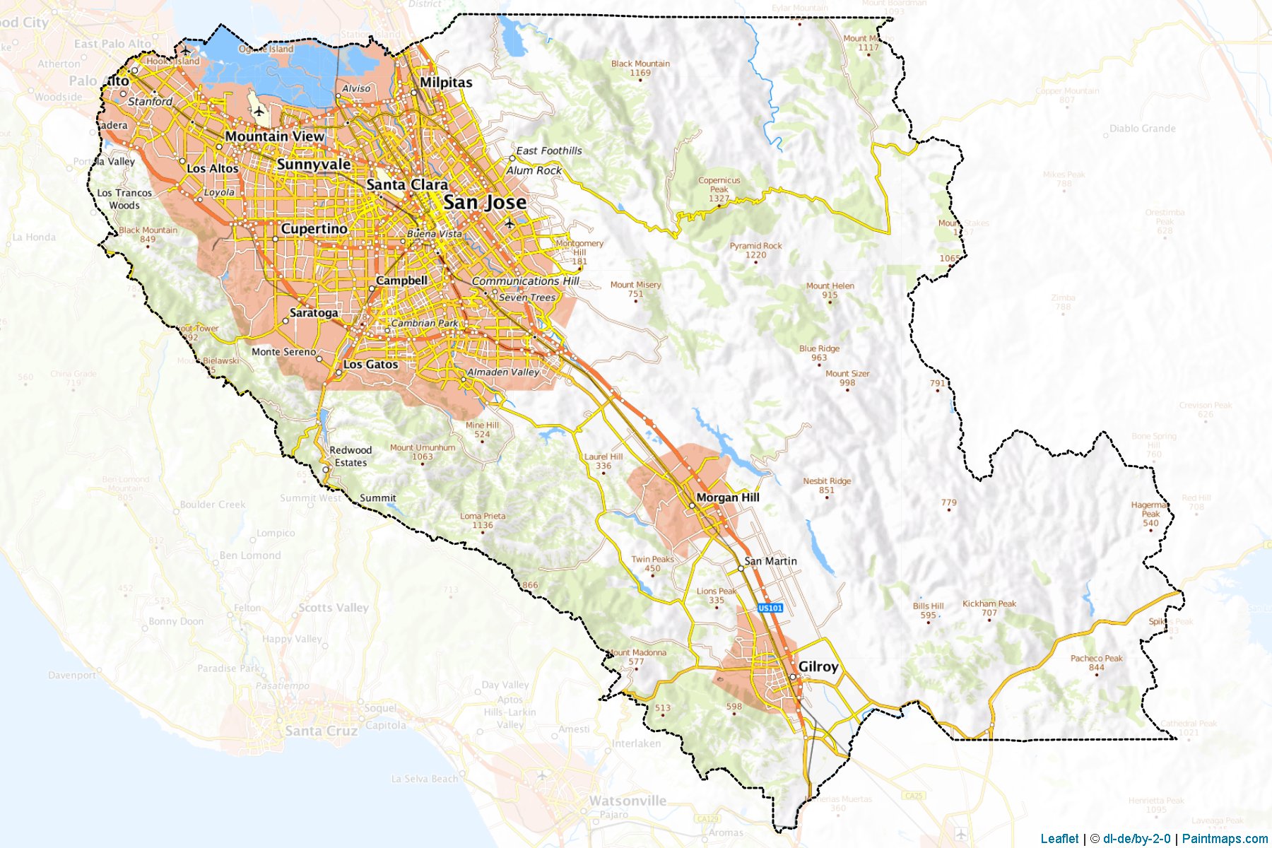 Santa Clara (California) Map Cropping Samples-1