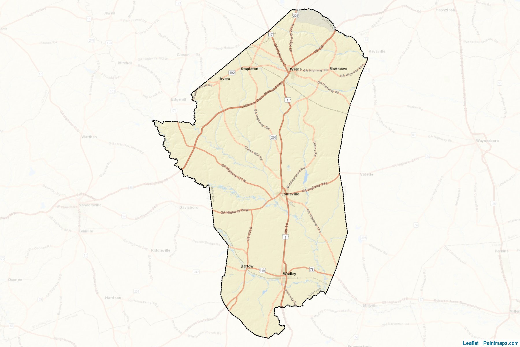 Jefferson (Georgia) Map Cropping Samples-2