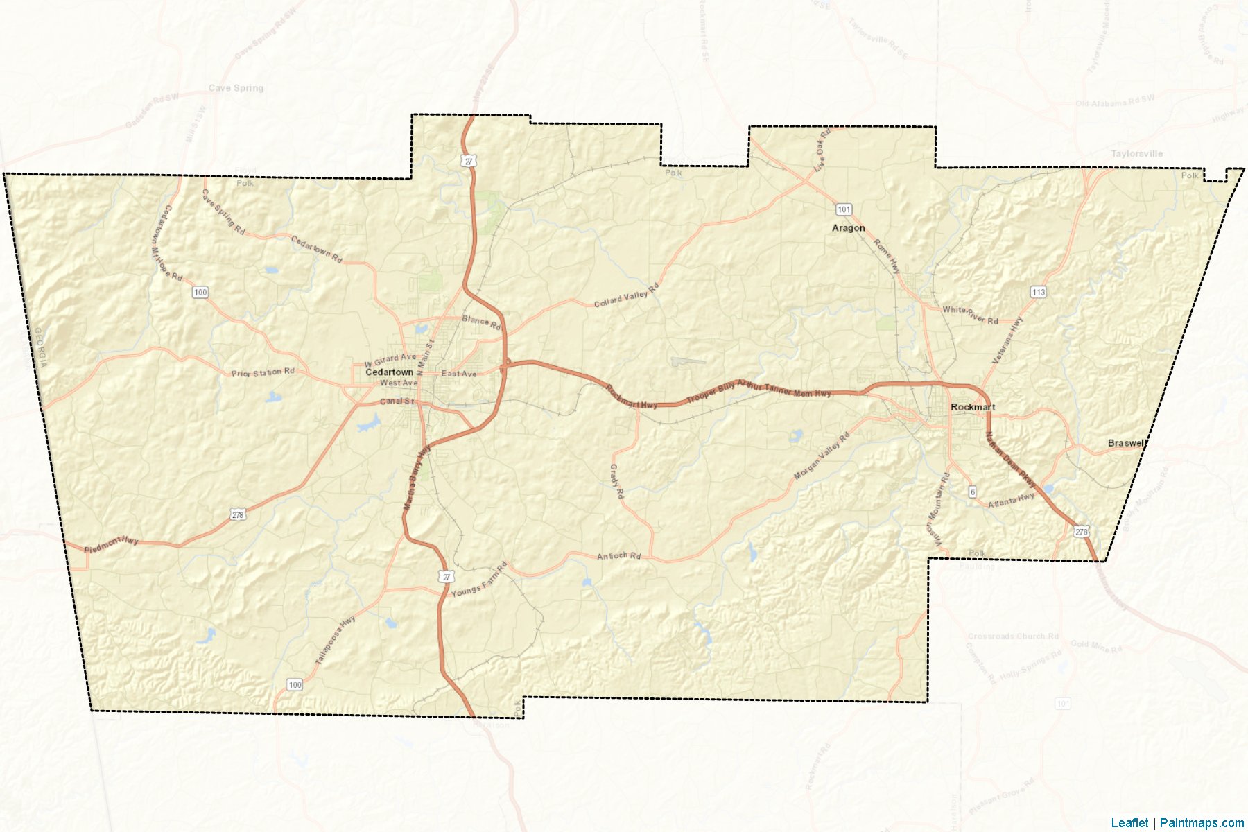 Polk (Georgia) Map Cropping Samples-2