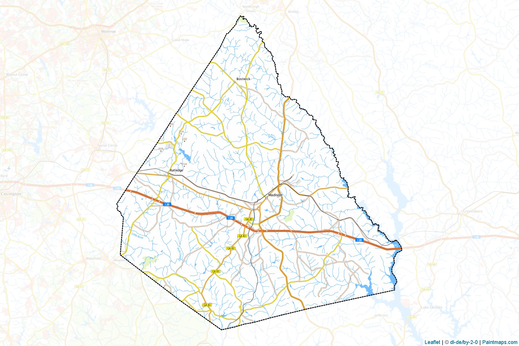 Muestras de recorte de mapas Morgan (Georgia)-1