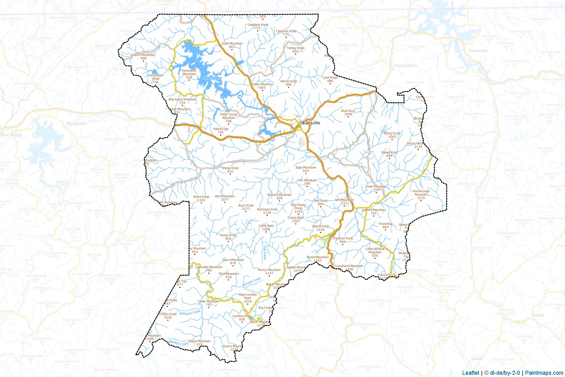 Muestras de recorte de mapas Union (Georgia)-1