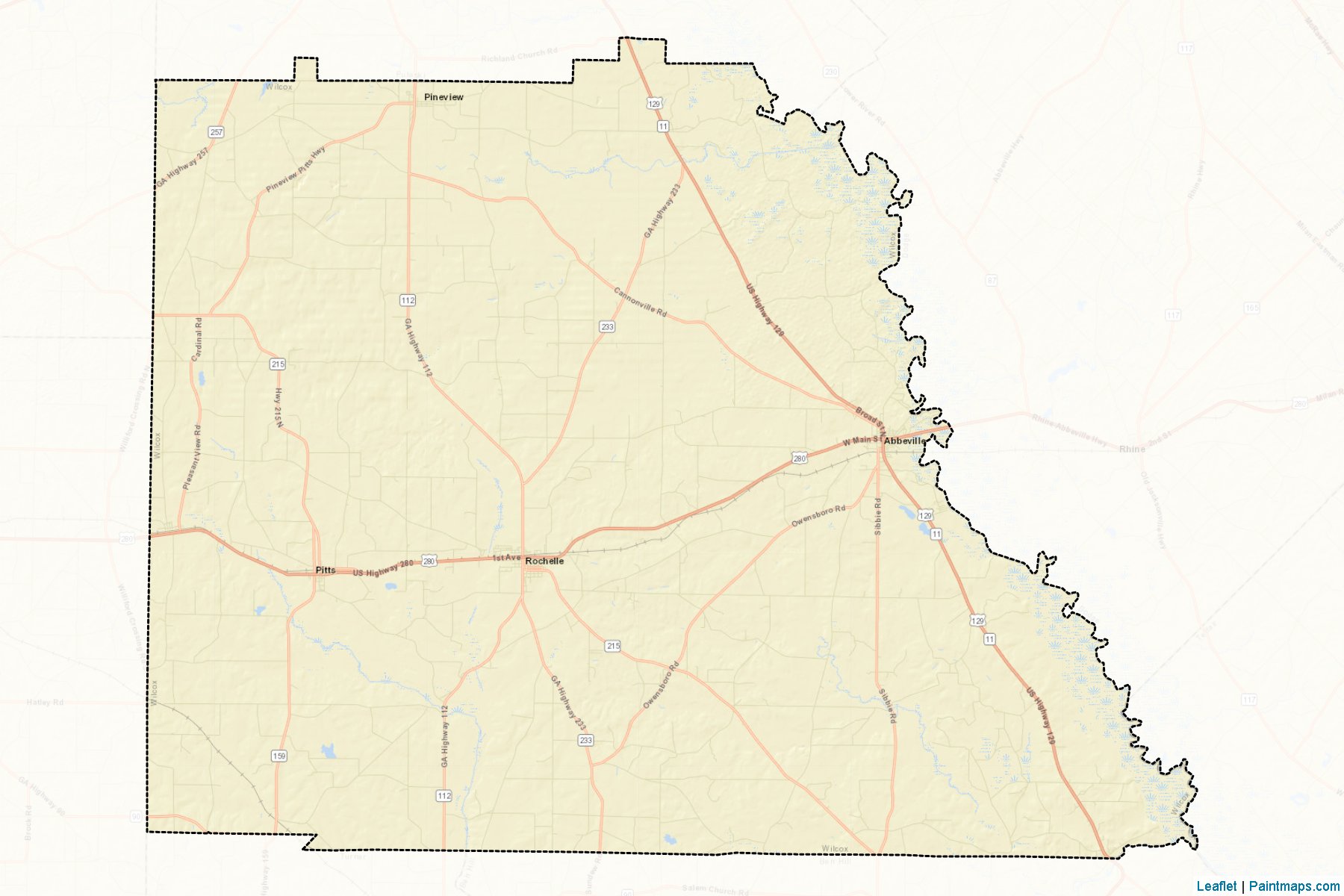 Wilcox (Georgia) Map Cropping Samples-2