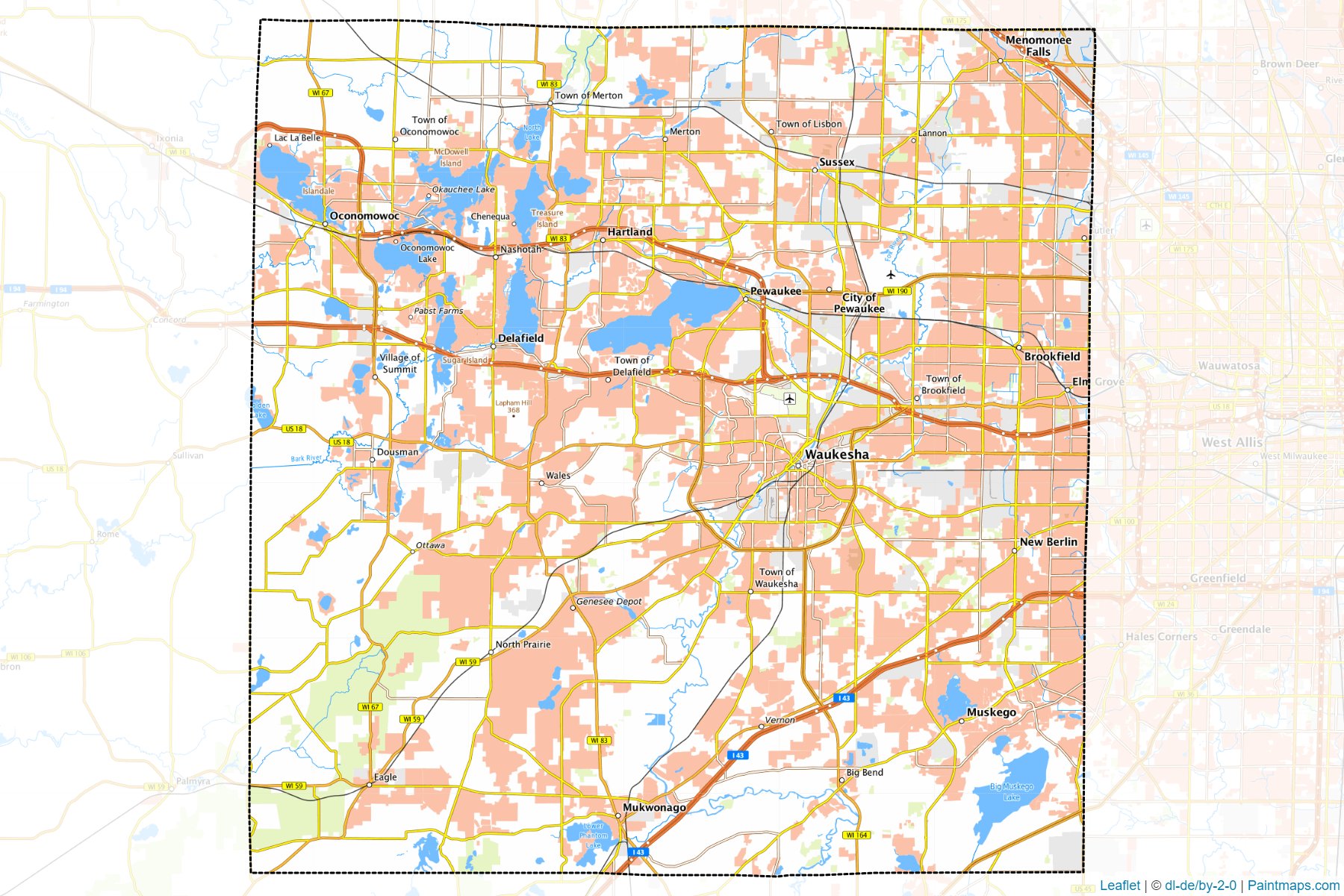 Waukesha (Wisconsin) Map Cropping Samples-1