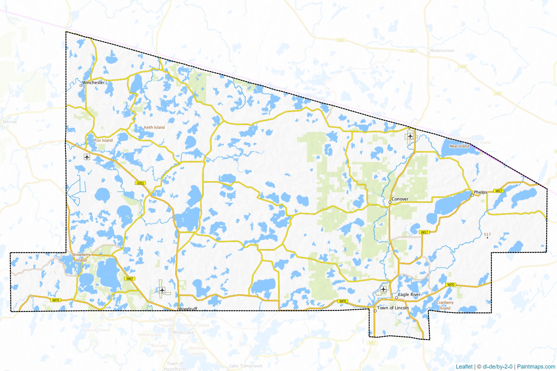 Vilas (Wisconsin) Map Cropping Samples-1