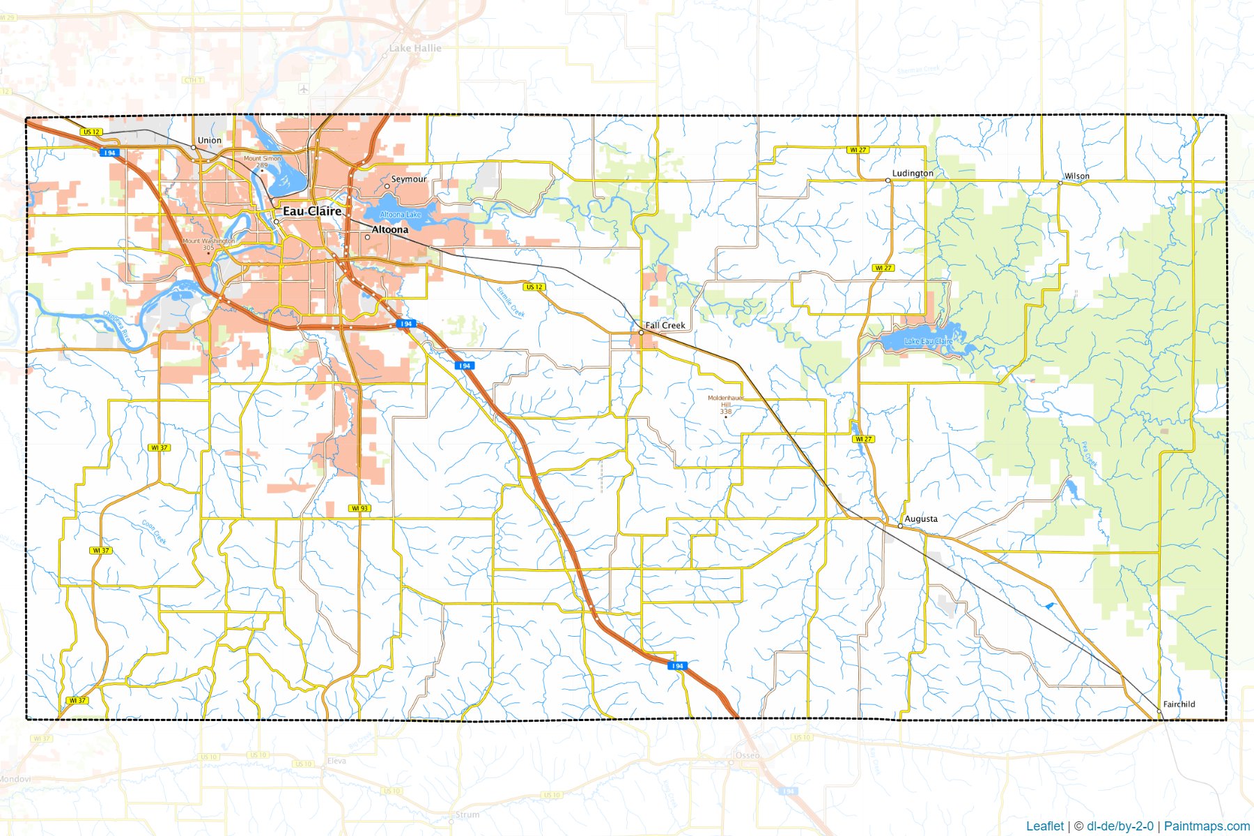 Eau Claire (Wisconsin) Map Cropping Samples-1