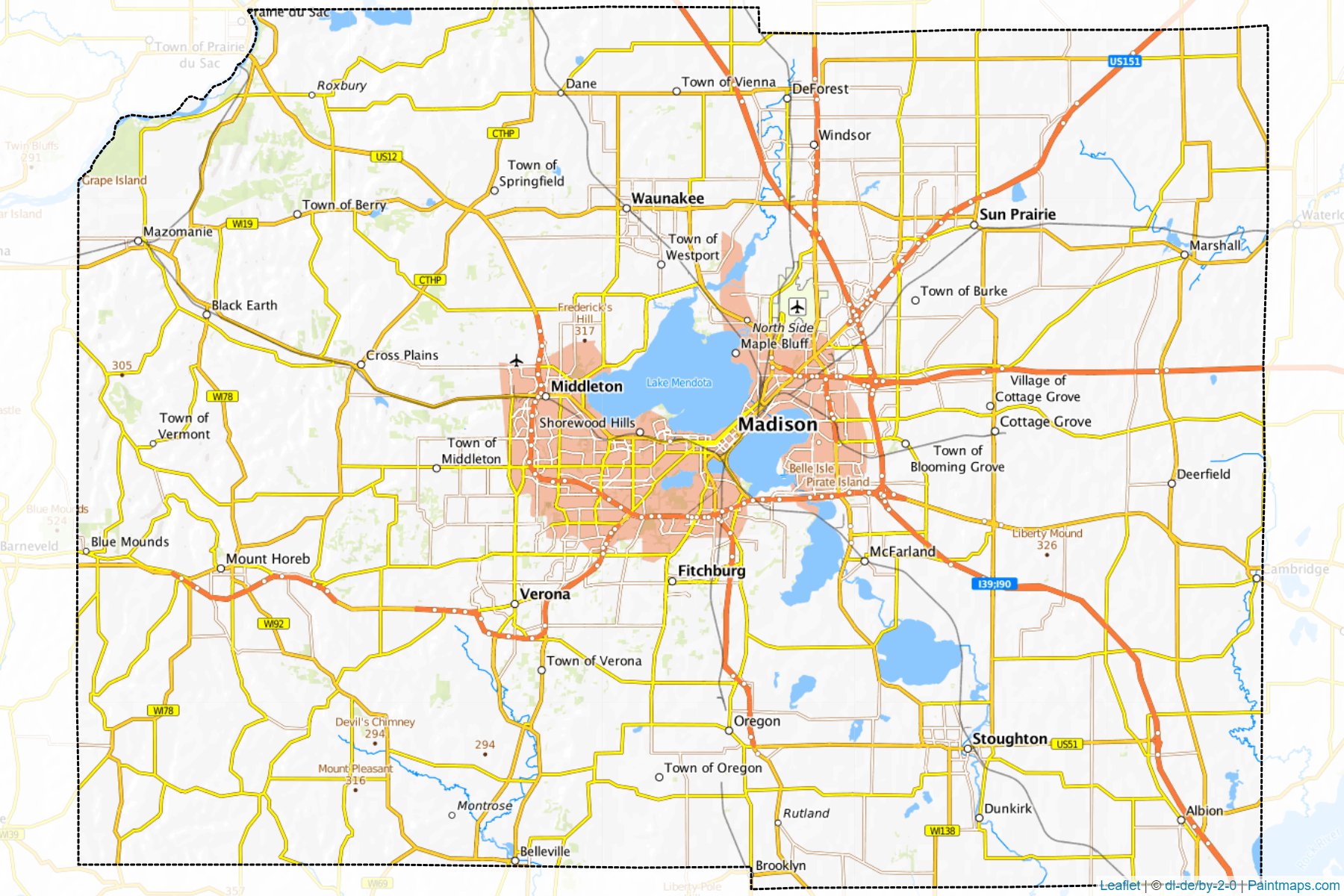 Dane (Wisconsin) Map Cropping Samples-1