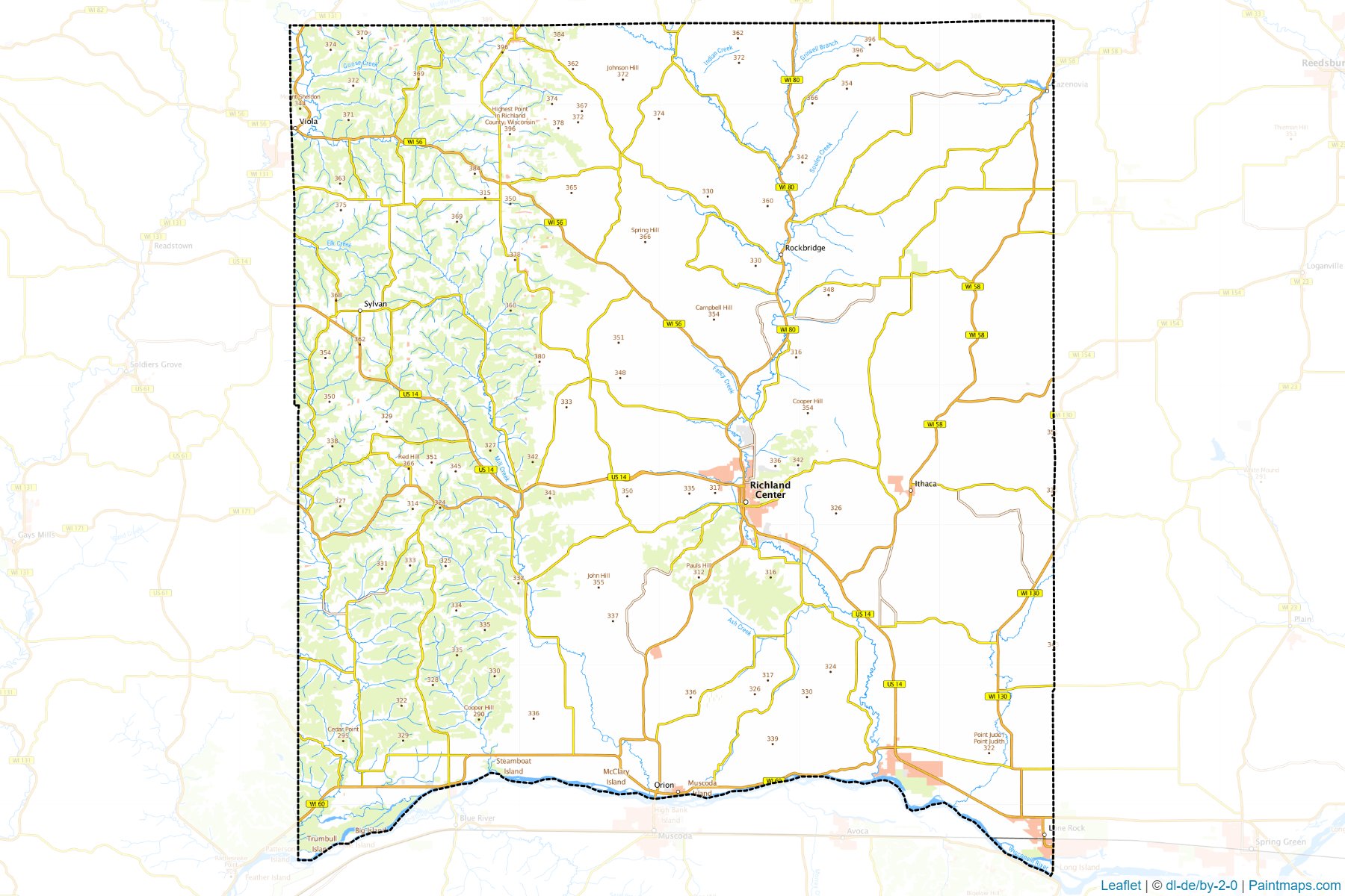 Richland (Wisconsin) Map Cropping Samples-1