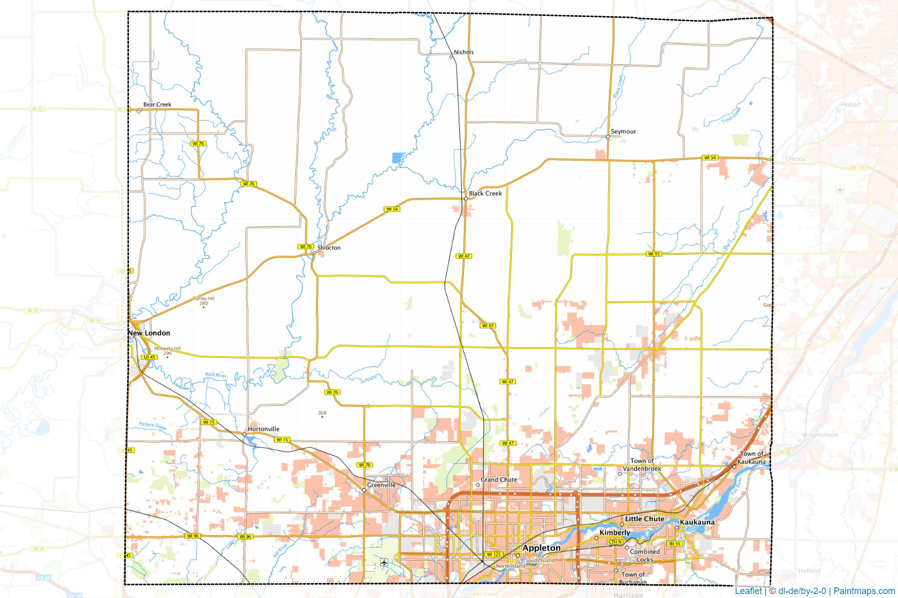 Outagamie (Wisconsin) Map Cropping Samples-1