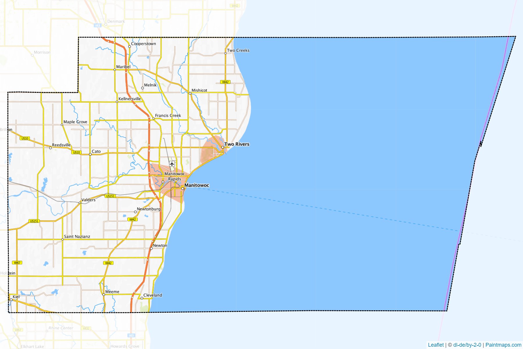 Manitowoc (Wisconsin) Map Cropping Samples-1