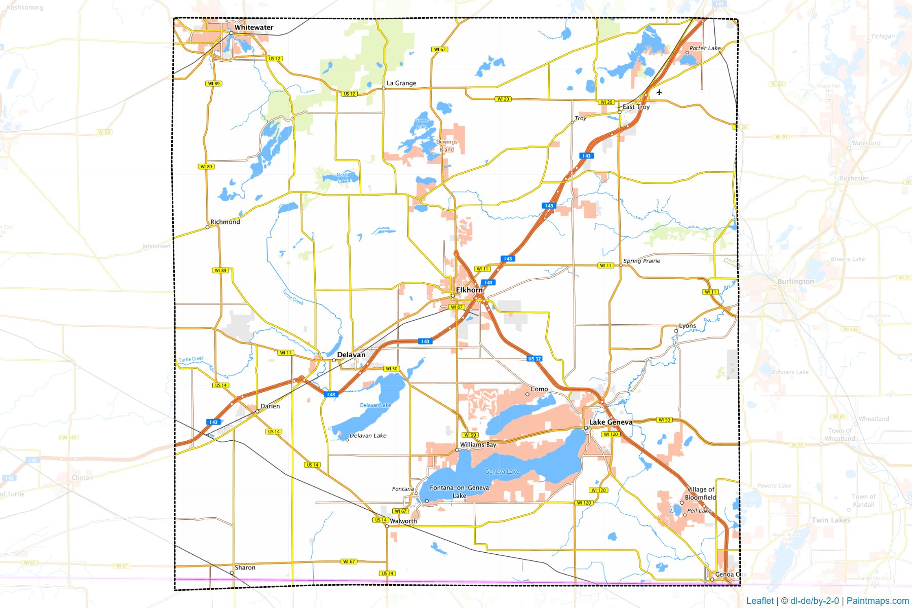 Walworth (Wisconsin) Map Cropping Samples-1