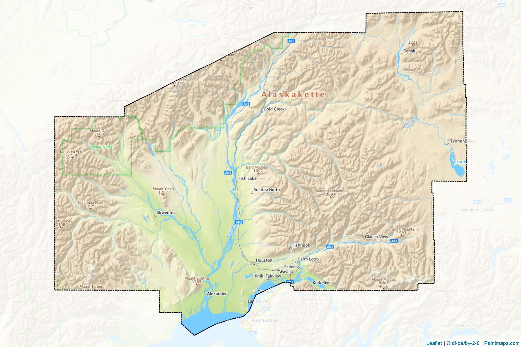 Matanuska-Susitna (Alaska) Map Cropping Samples-1