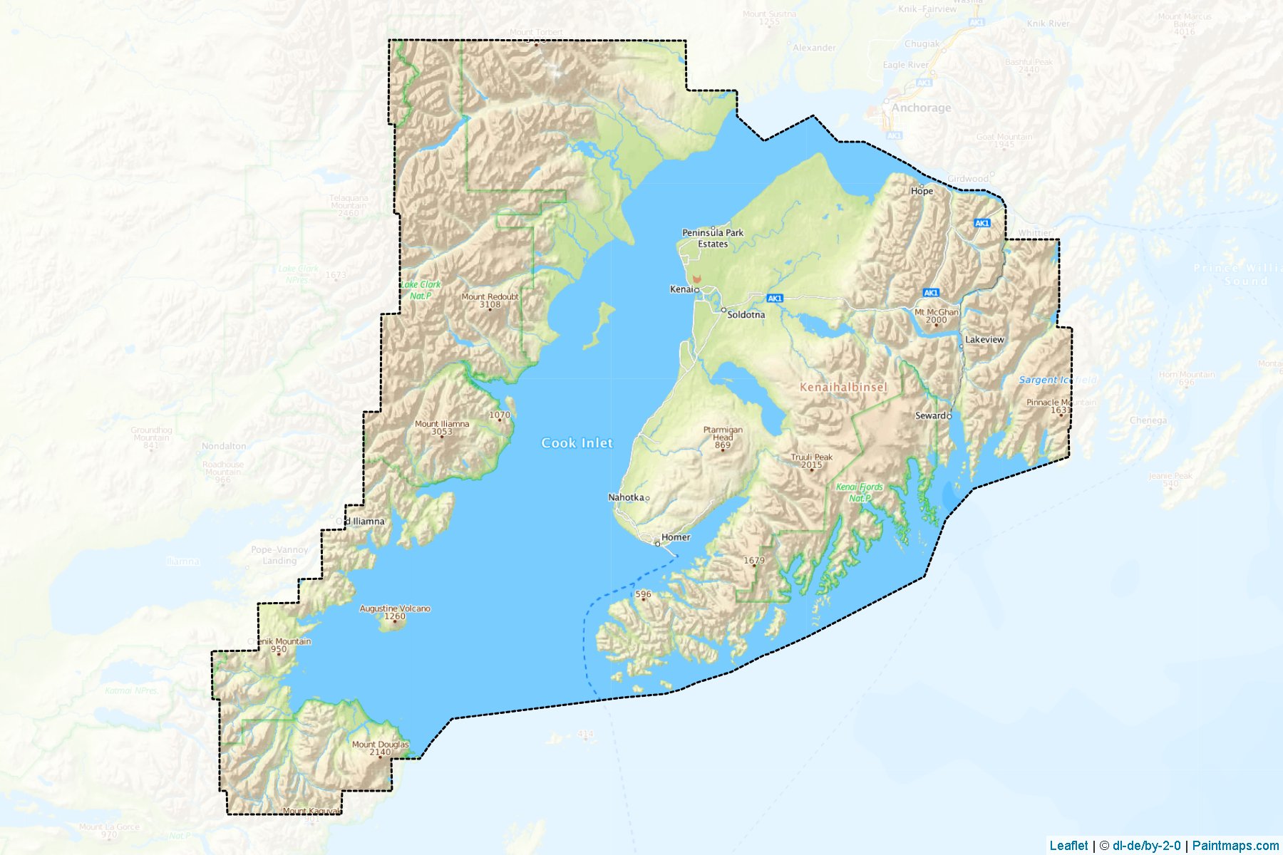 Kenai Peninsula (Alaska) Map Cropping Samples-1