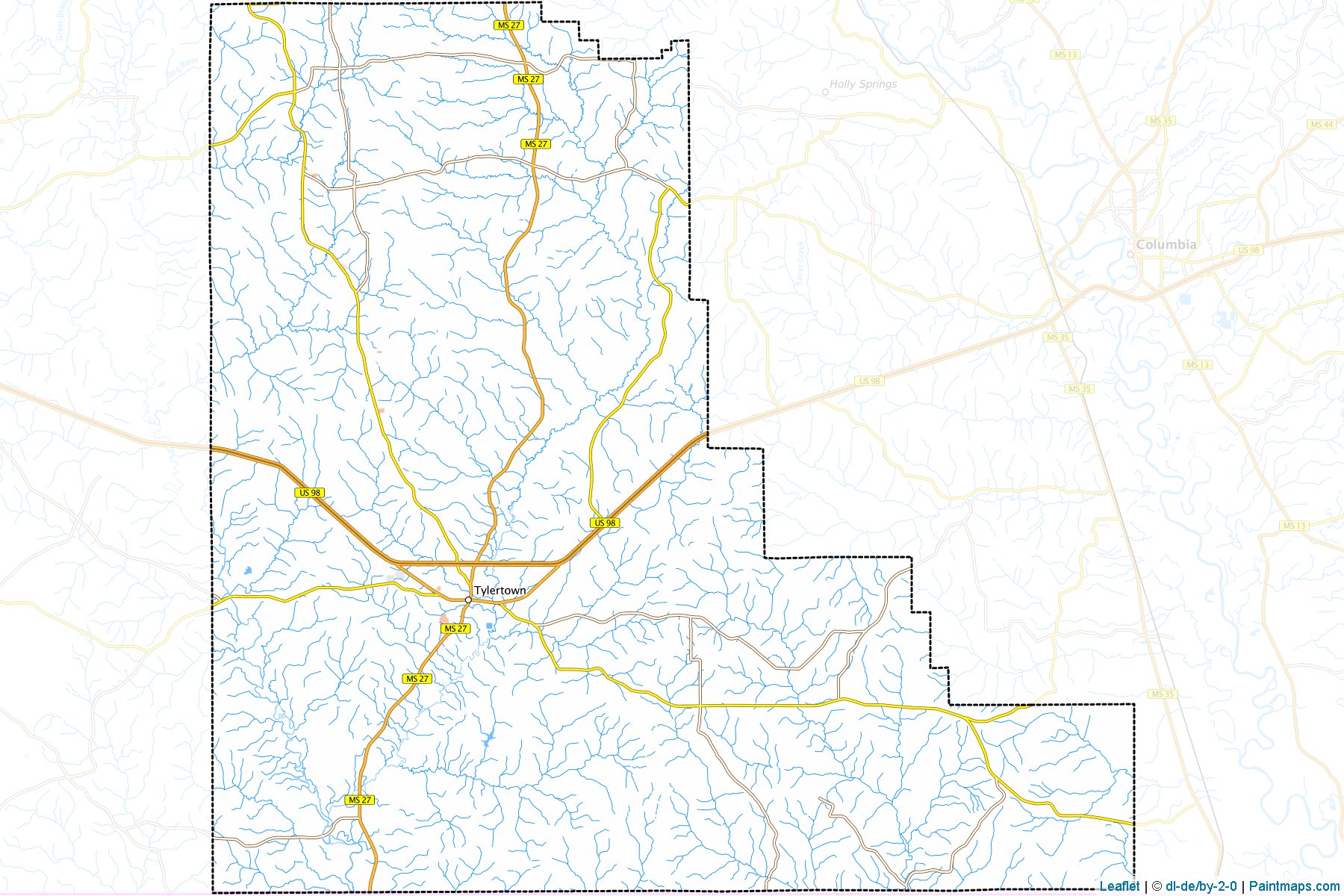 Walthall (Mississippi) Map Cropping Samples-1