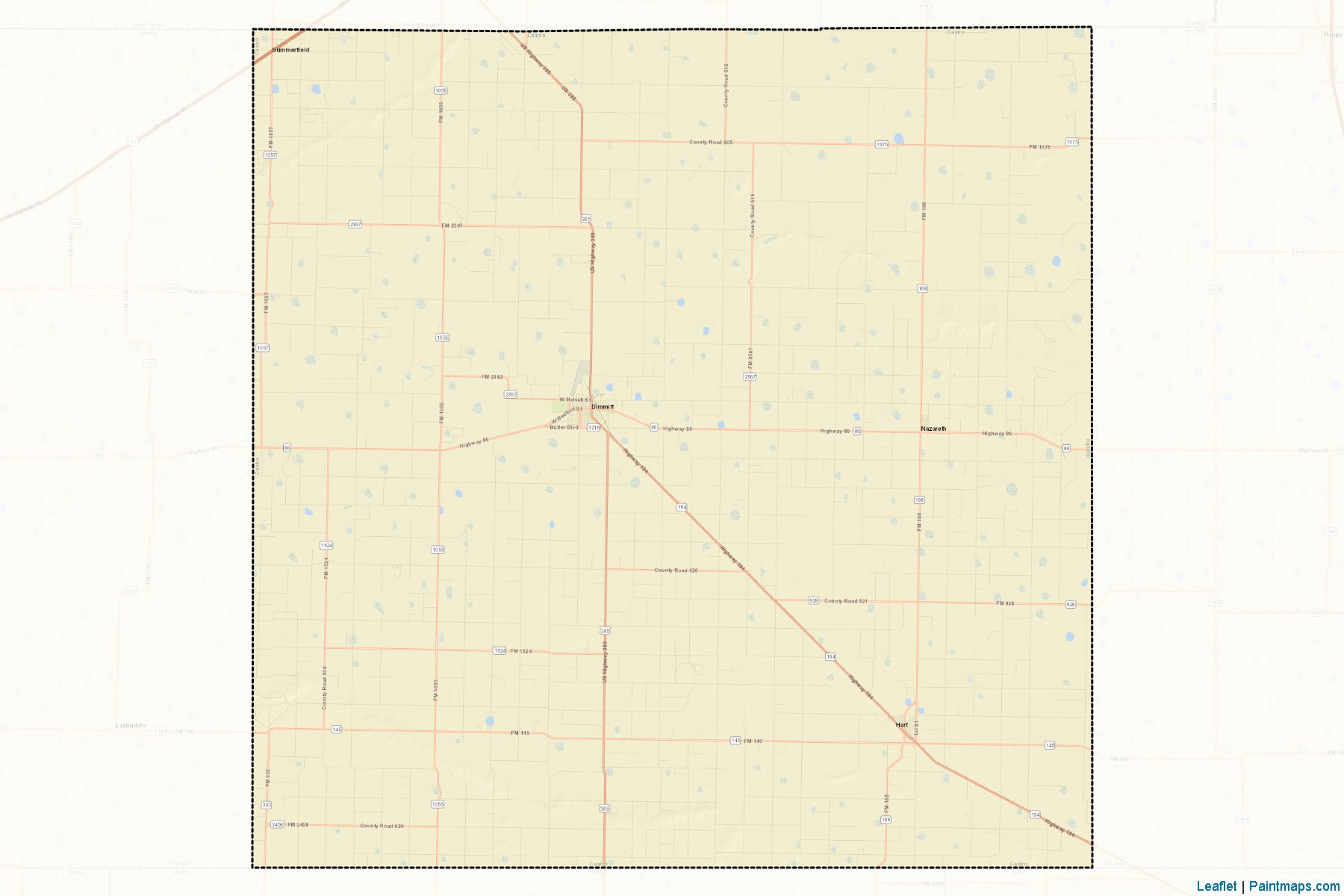 Muestras de recorte de mapas Castro (Texas)-2