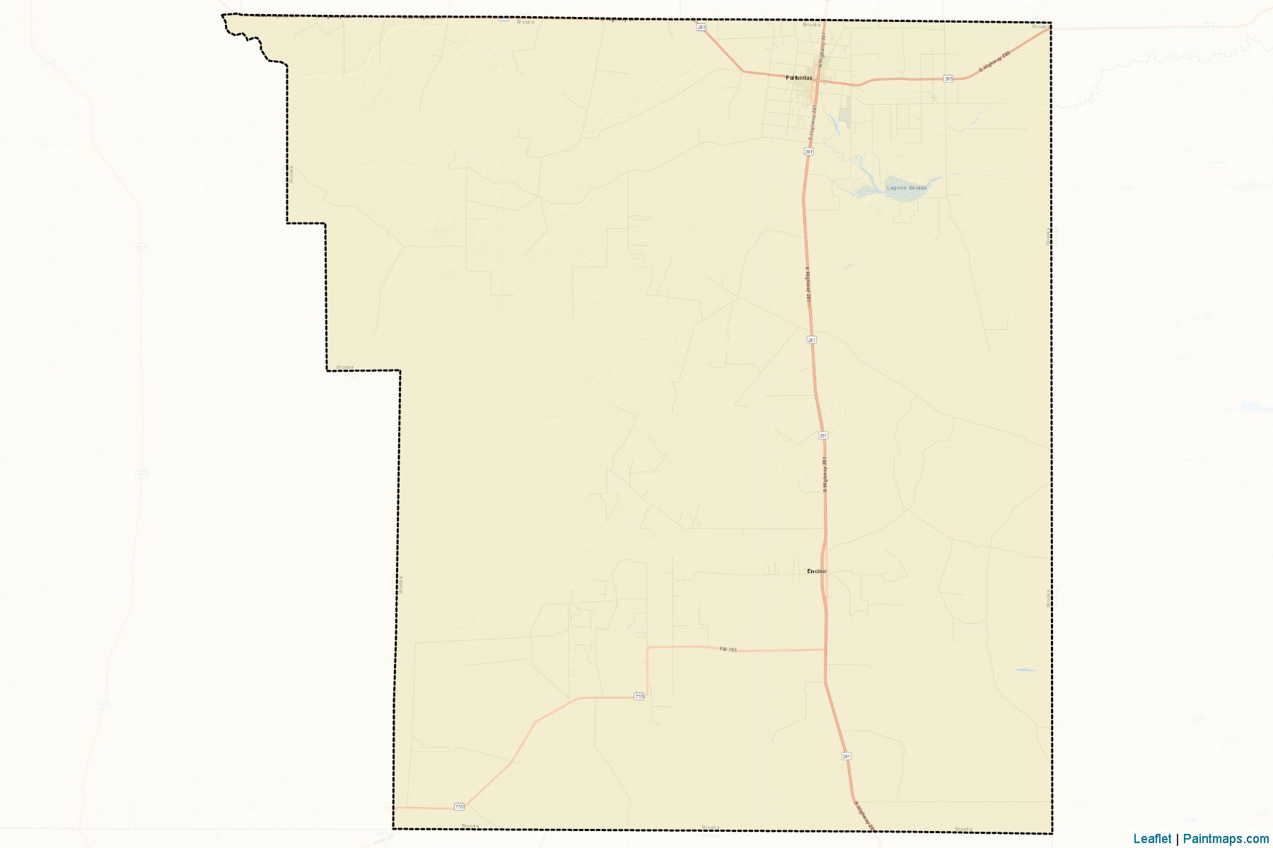 Muestras de recorte de mapas Brooks (Texas)-2