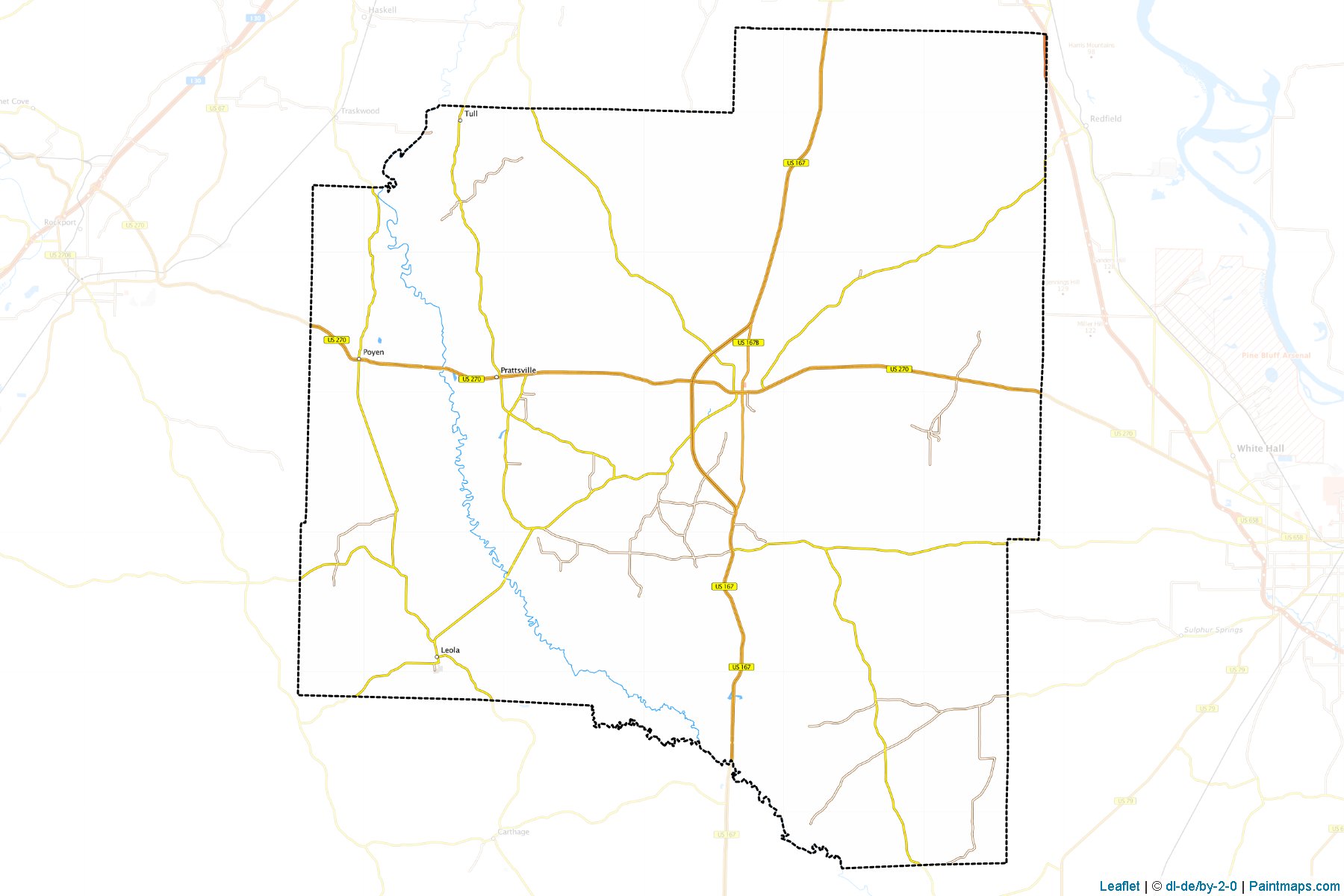 Muestras de recorte de mapas Grant (Arkansas)-1