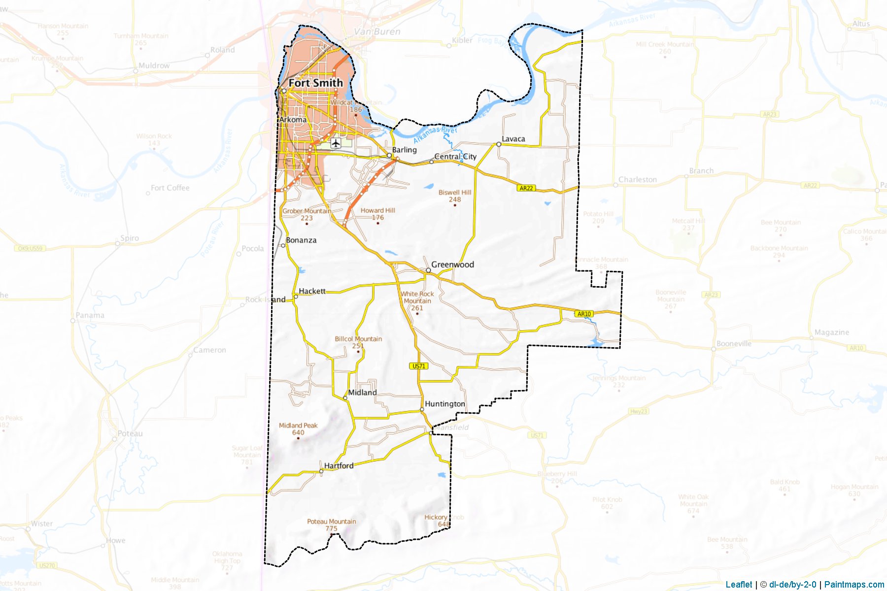 Muestras de recorte de mapas Sebastian (Arkansas)-1