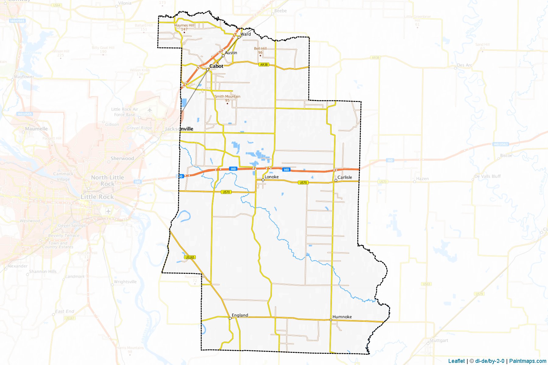 Lonoke (Arkansas) Map Cropping Samples-1