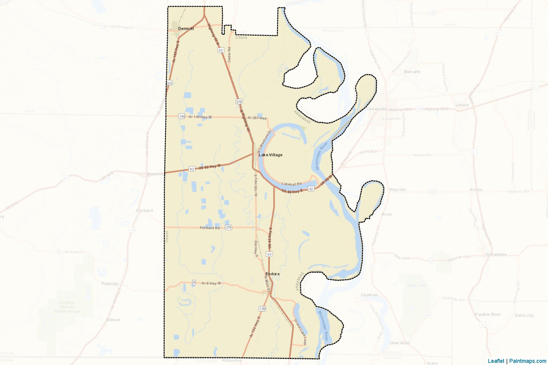 Chicot (Arkansas) Map Cropping Samples-2