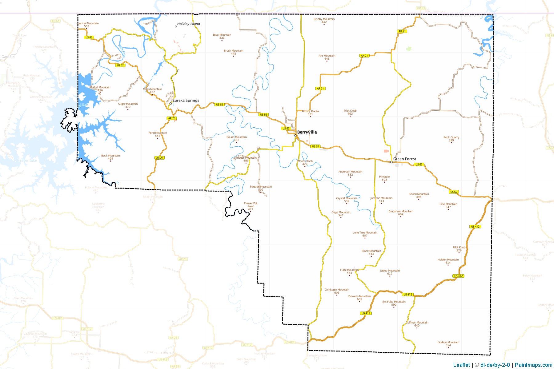 Carroll (Arkansas) Map Cropping Samples-1