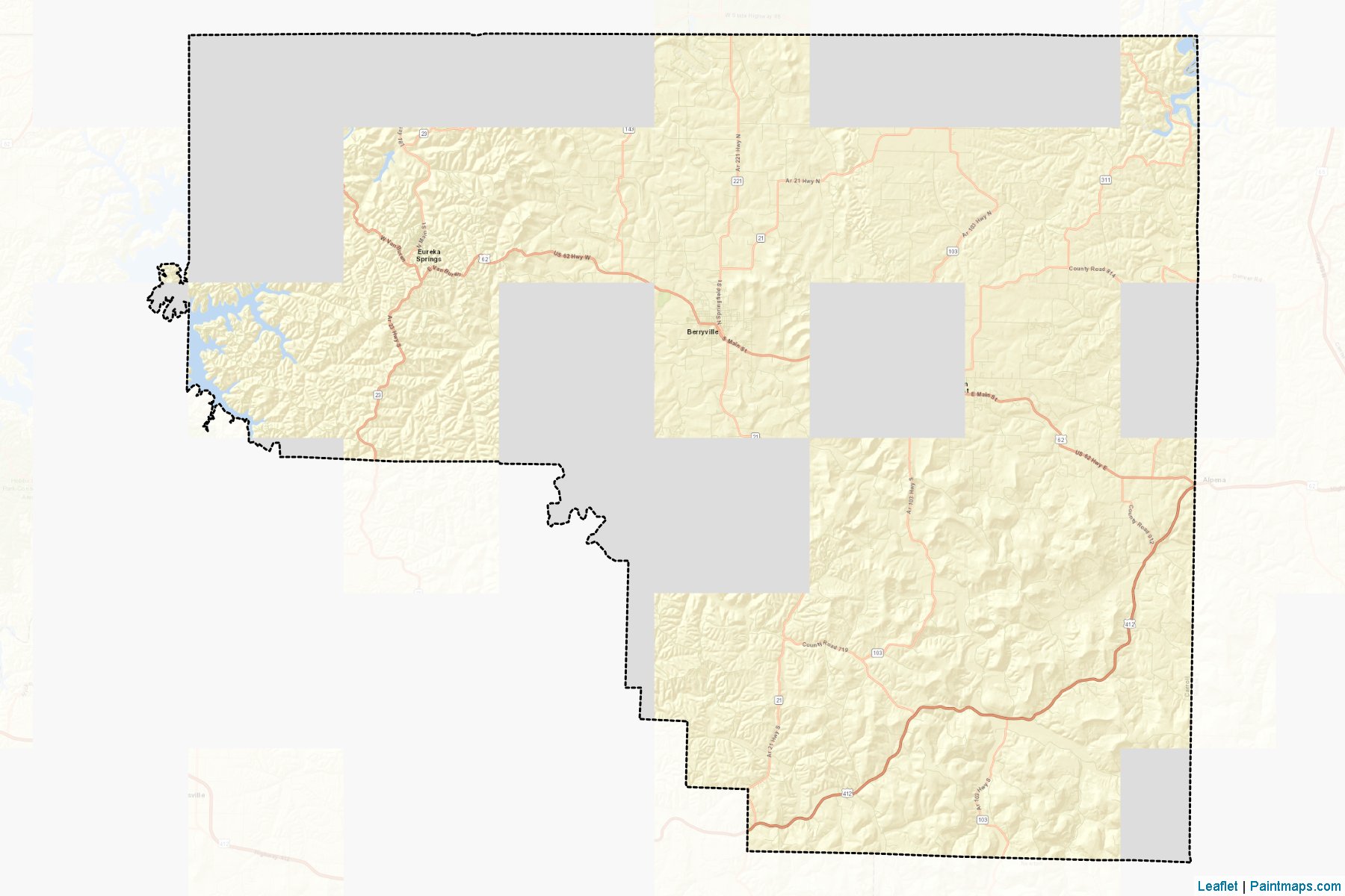 Carroll (Arkansas) Map Cropping Samples-2