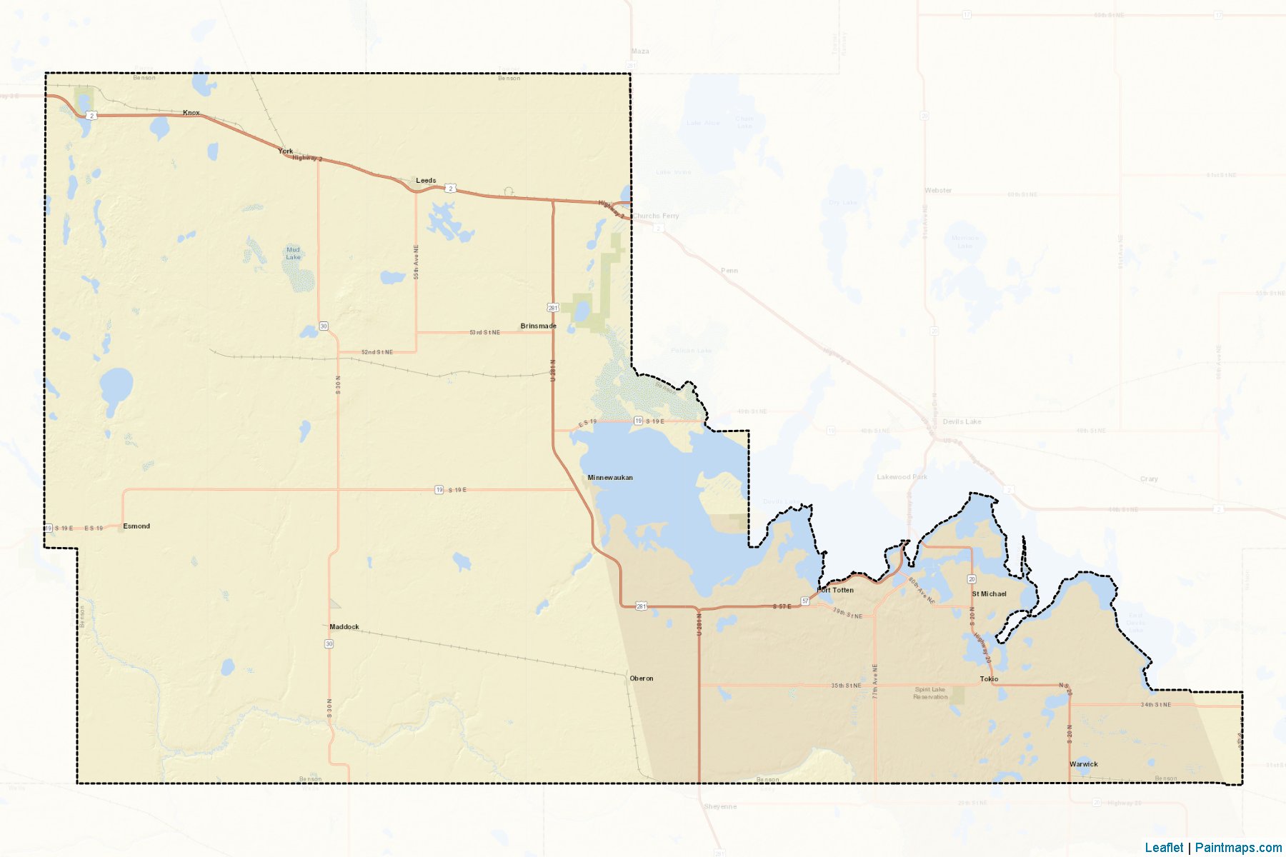 Benson (North Dakota) Map Cropping Samples-2