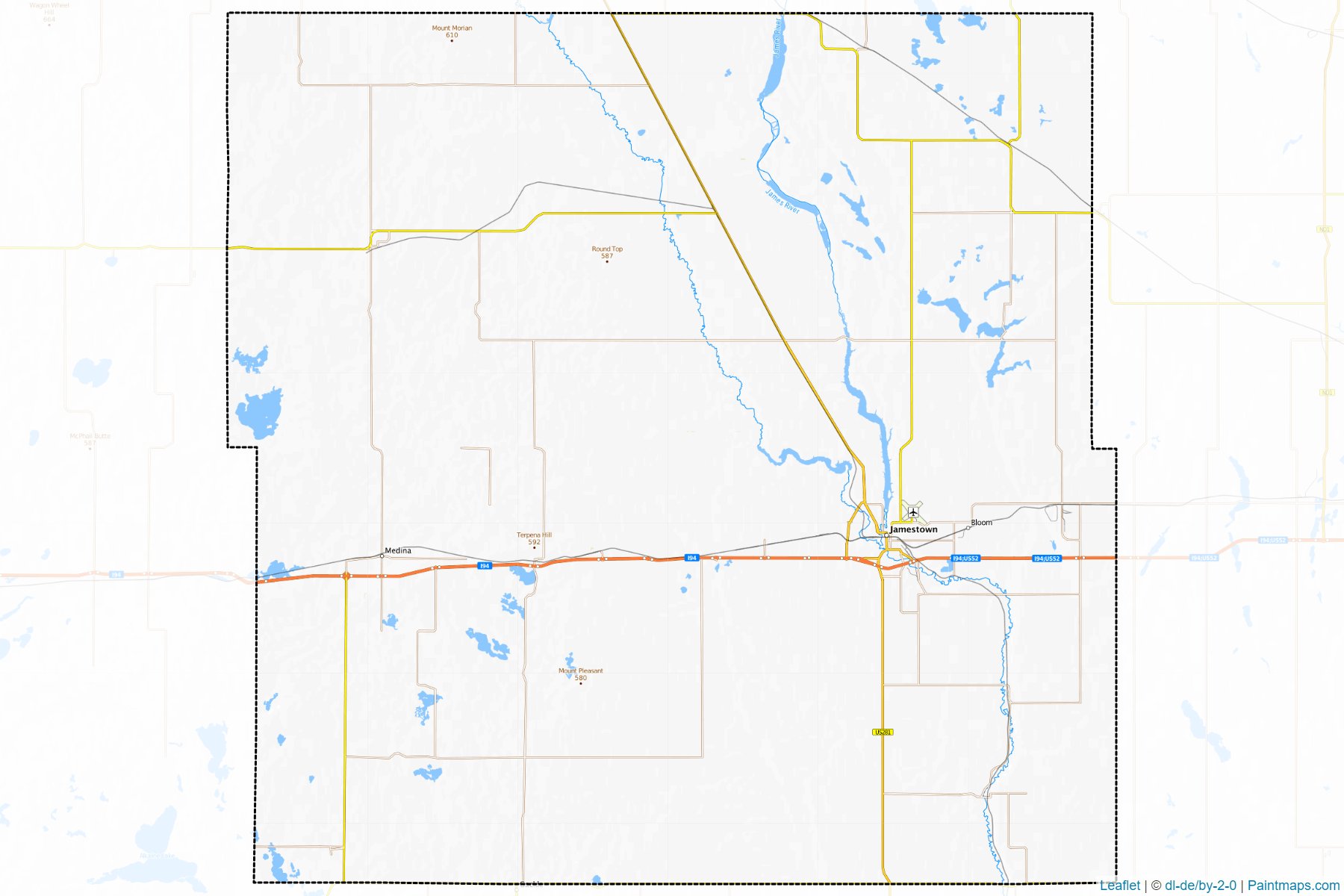 Stutsman (North Dakota) Map Cropping Samples-1