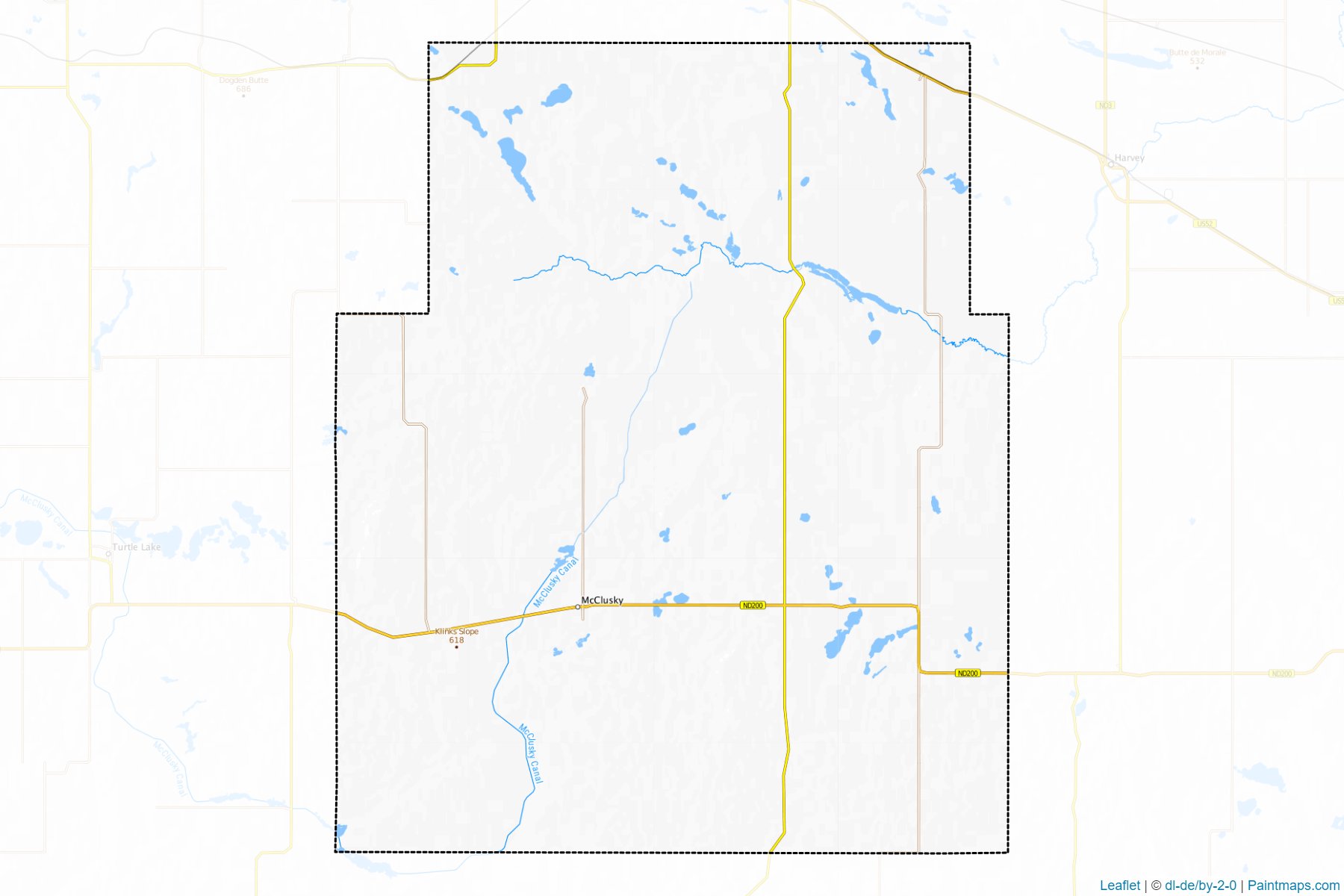 Muestras de recorte de mapas Sheridan (North Dakota)-1