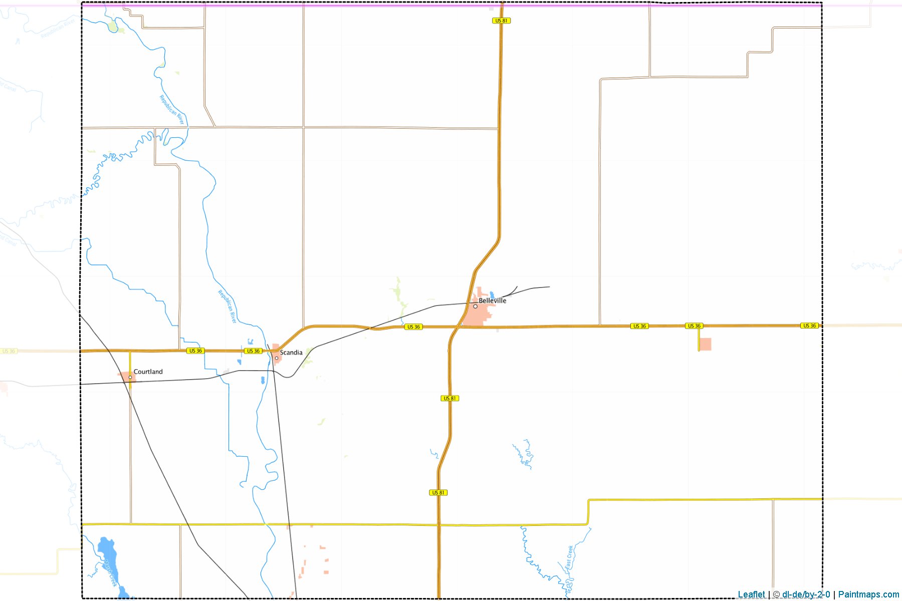 Muestras de recorte de mapas Republic (Kansas)-1