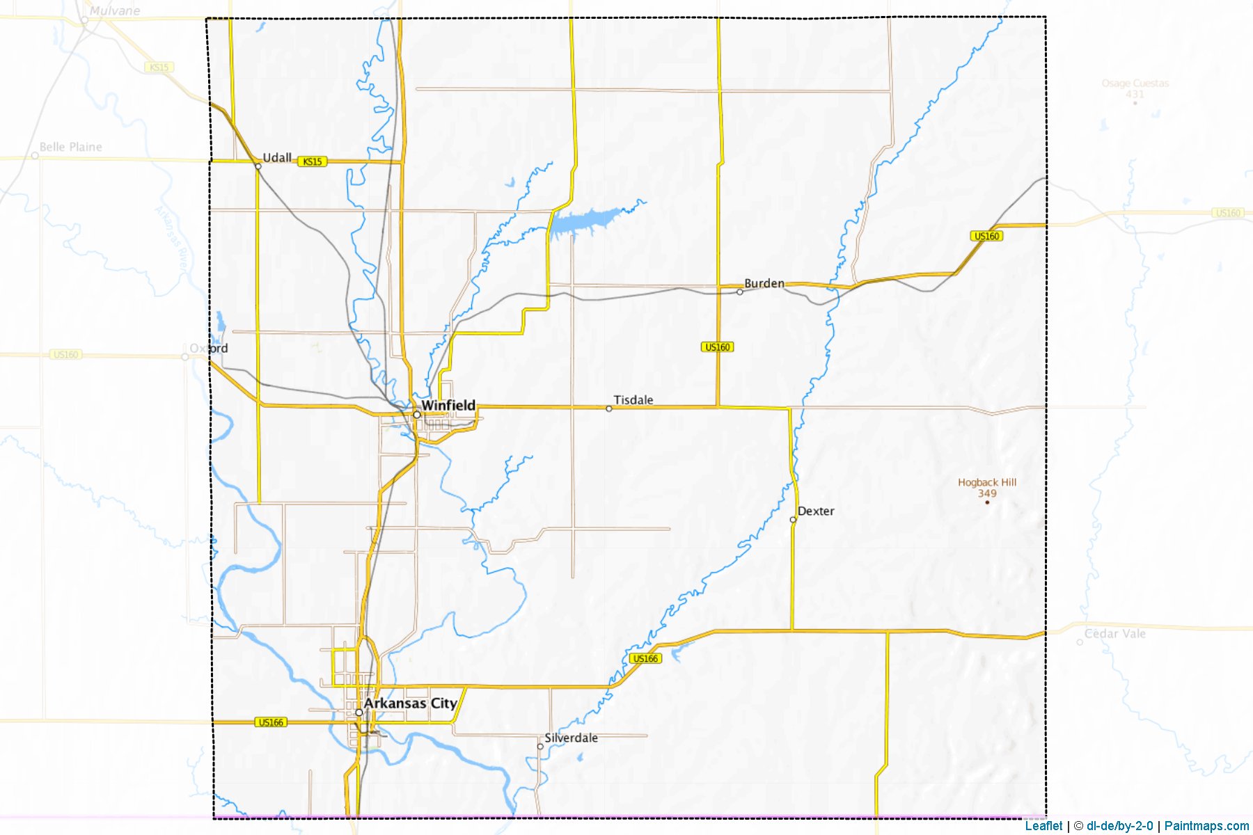 Cowley (Kansas) Haritası Örnekleri-1