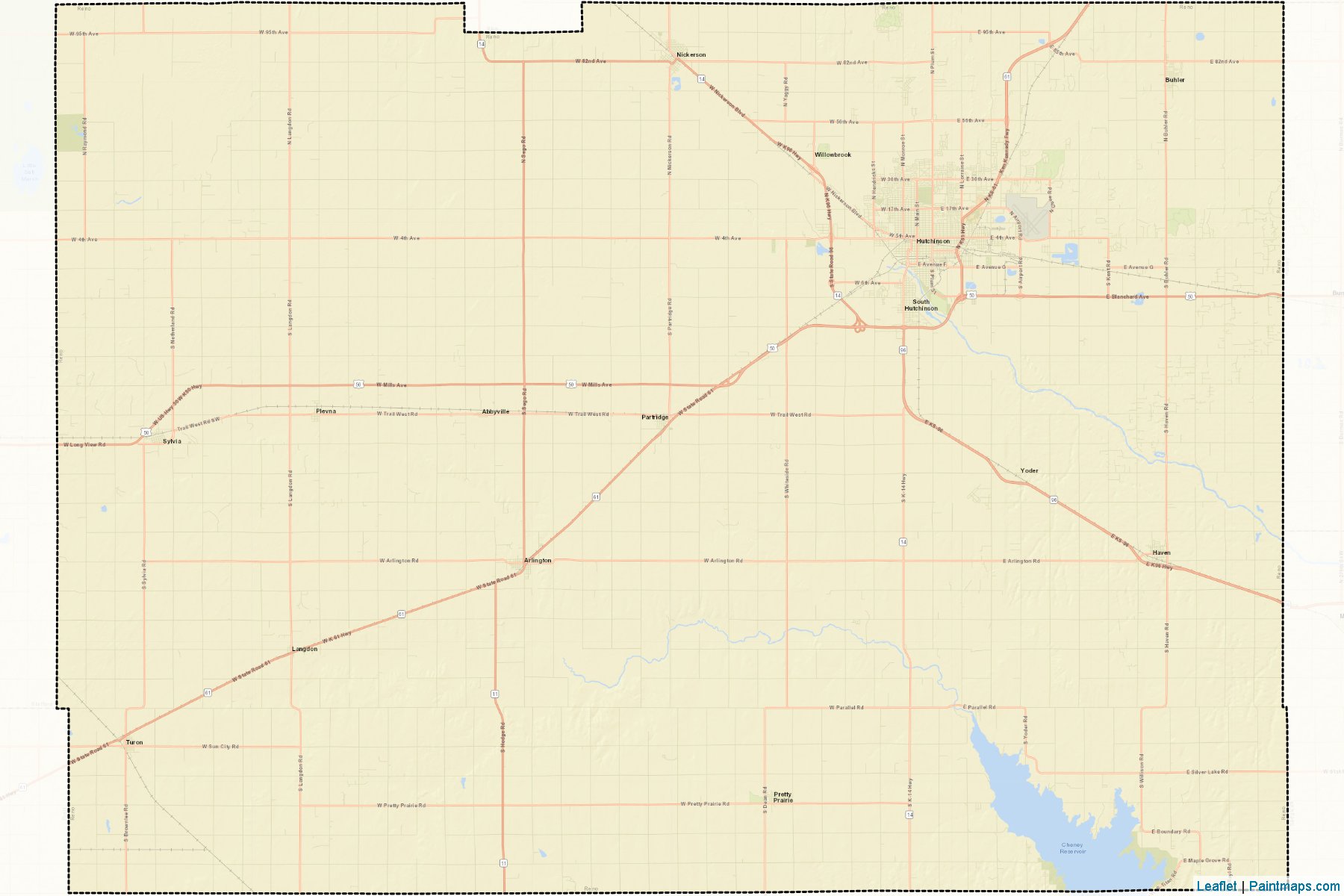 Muestras de recorte de mapas Reno (Kansas)-2