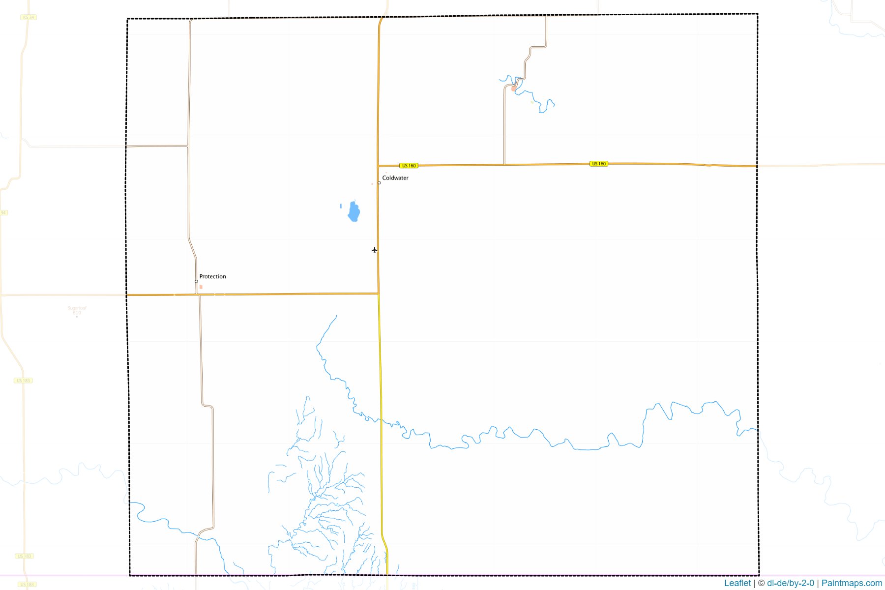 Muestras de recorte de mapas Comanche (Kansas)-1