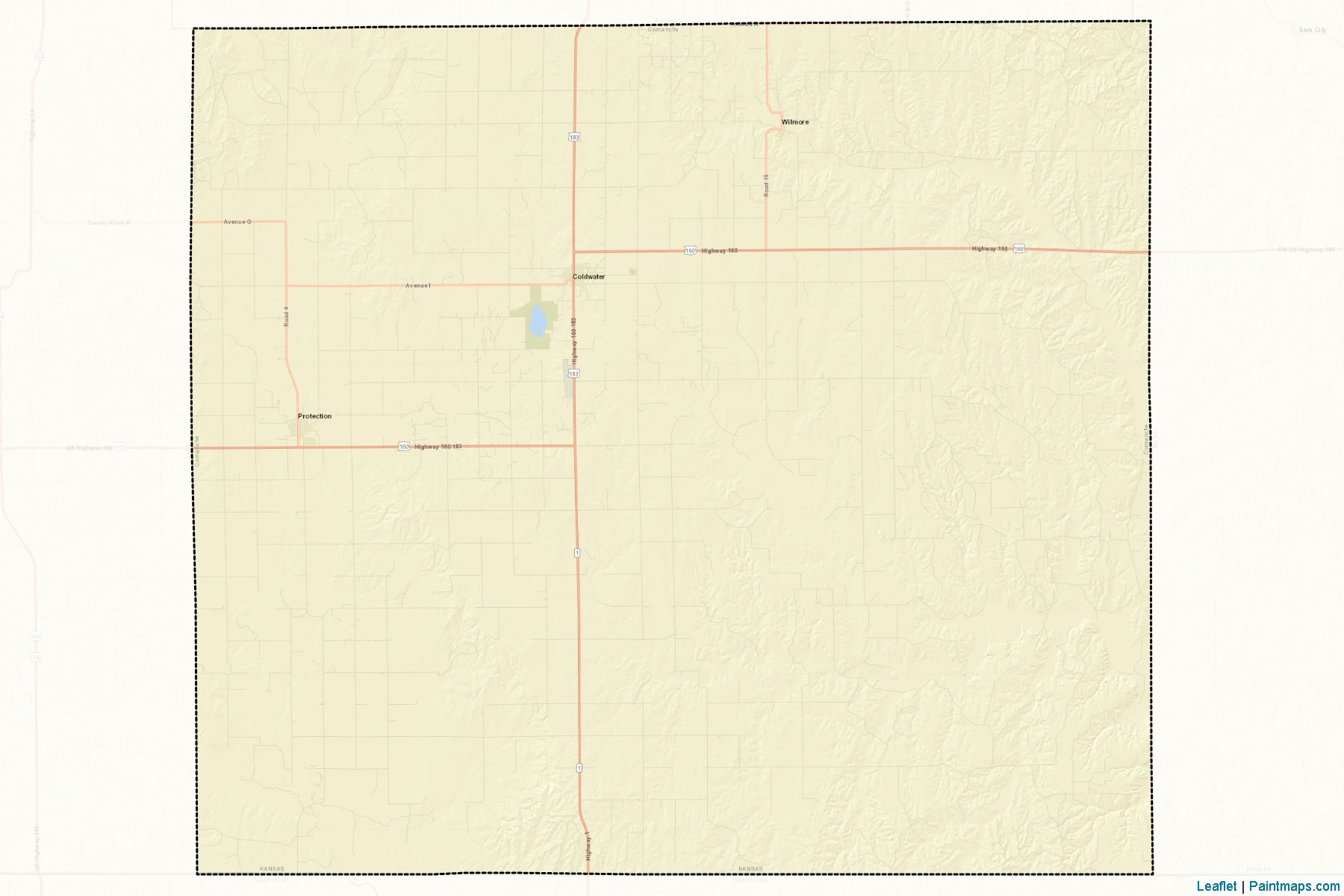 Muestras de recorte de mapas Comanche (Kansas)-2