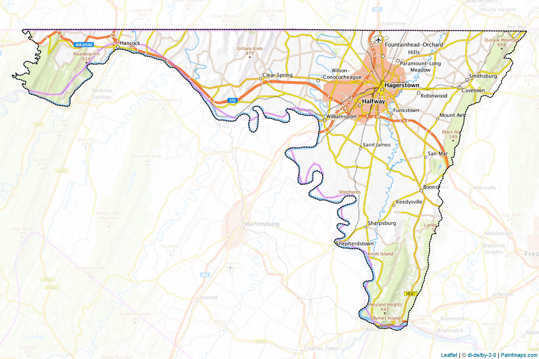 Washington (Maryland) Map Cropping Samples-1