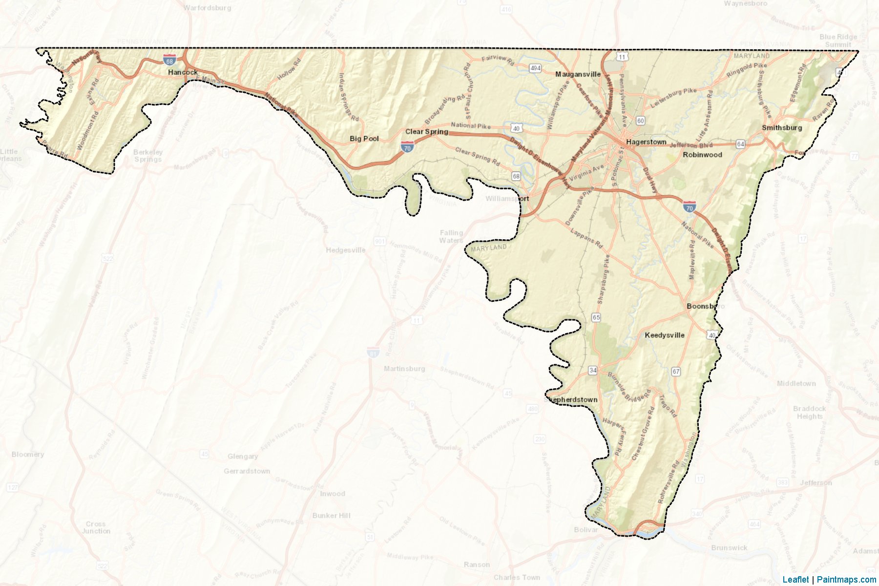 Washington (Maryland) Map Cropping Samples-2