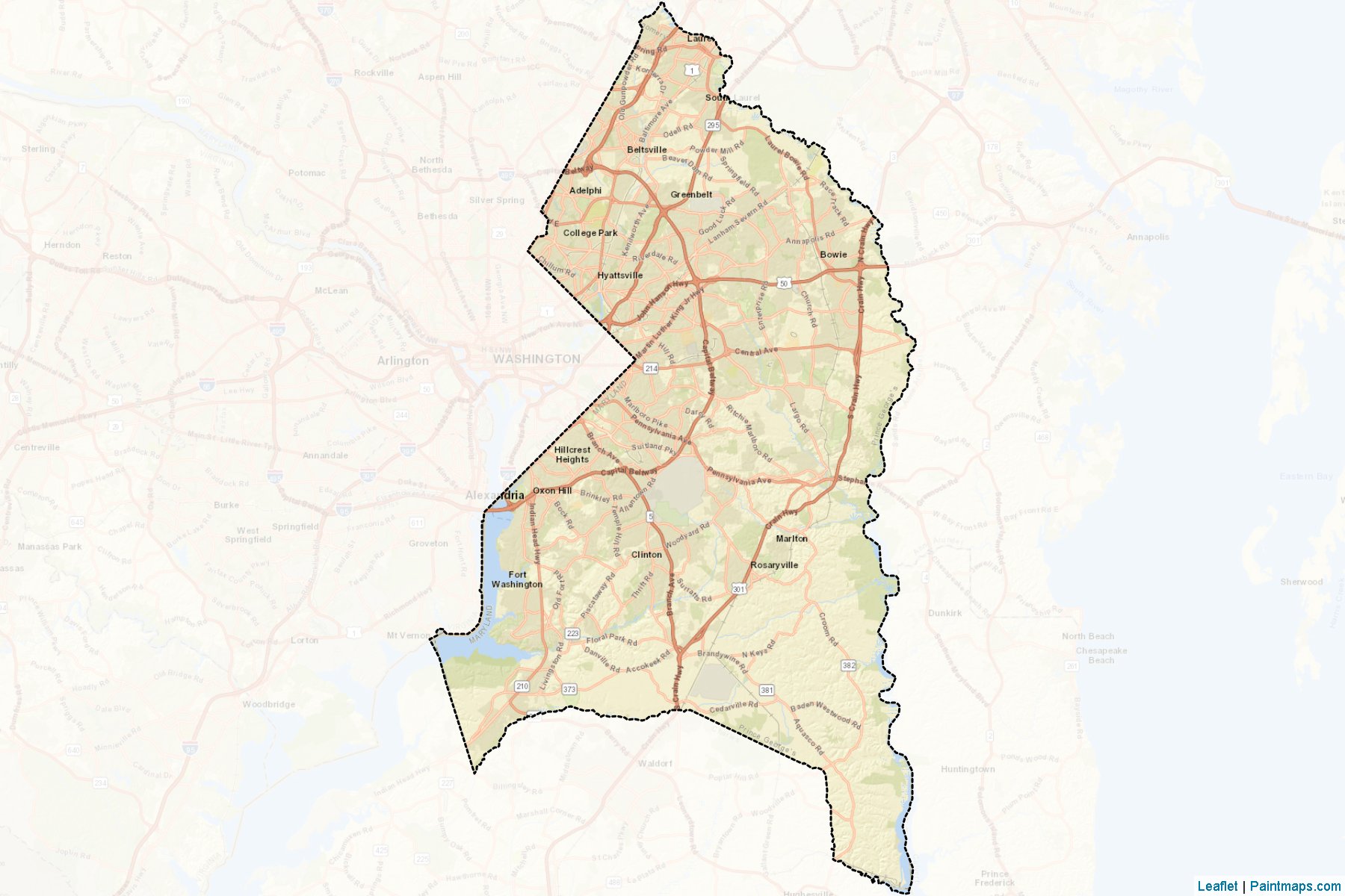 Prince George's (Maryland) Map Cropping Samples-2