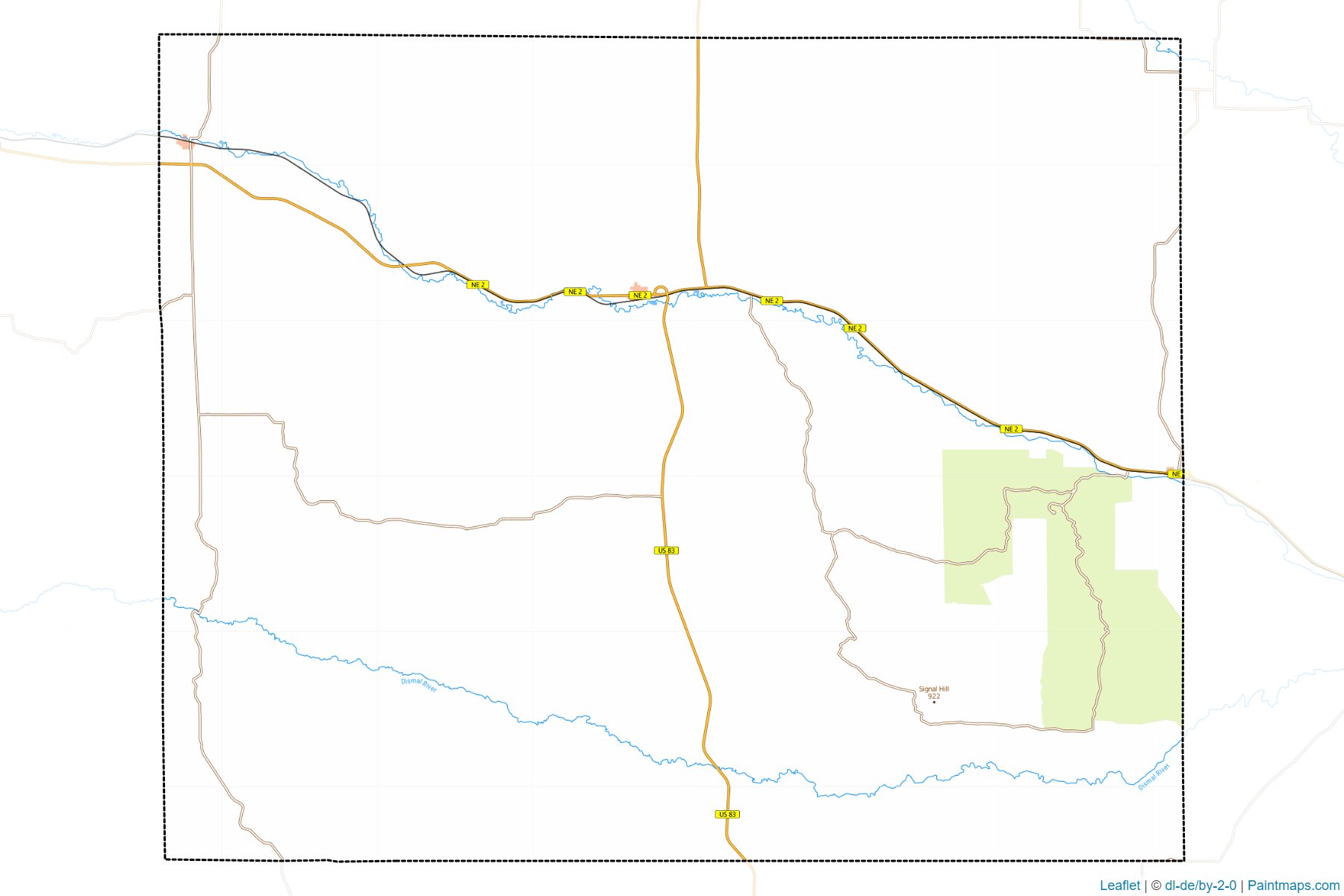 Muestras de recorte de mapas Thomas (Nebraska)-1