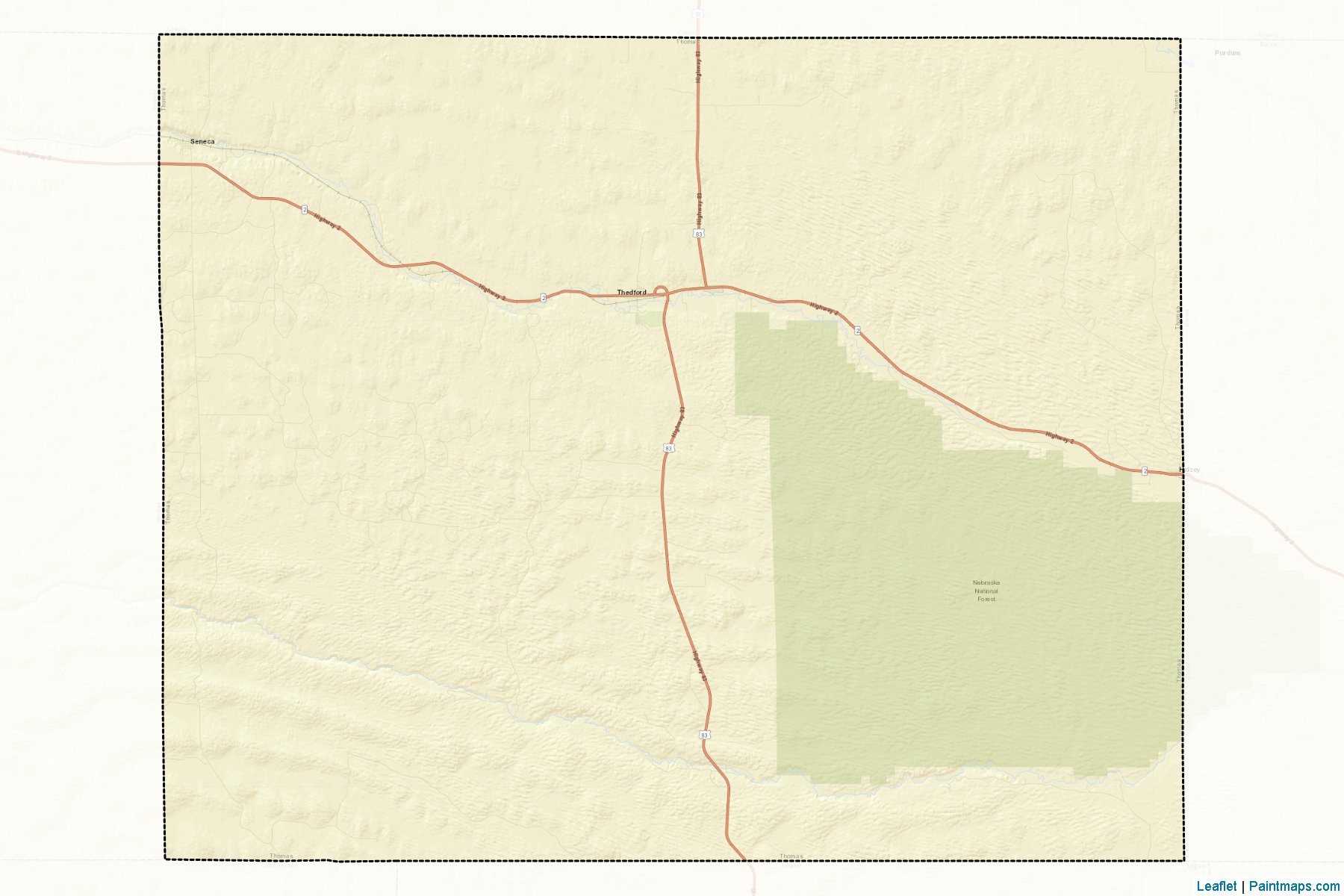 Muestras de recorte de mapas Thomas (Nebraska)-2