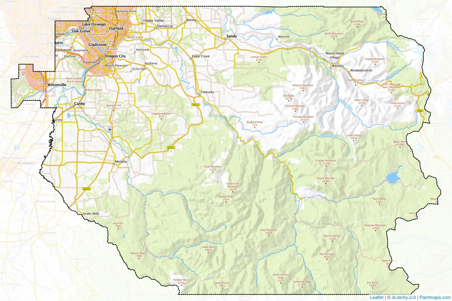 Clackamas (Oregon) Map Cropping Samples-1