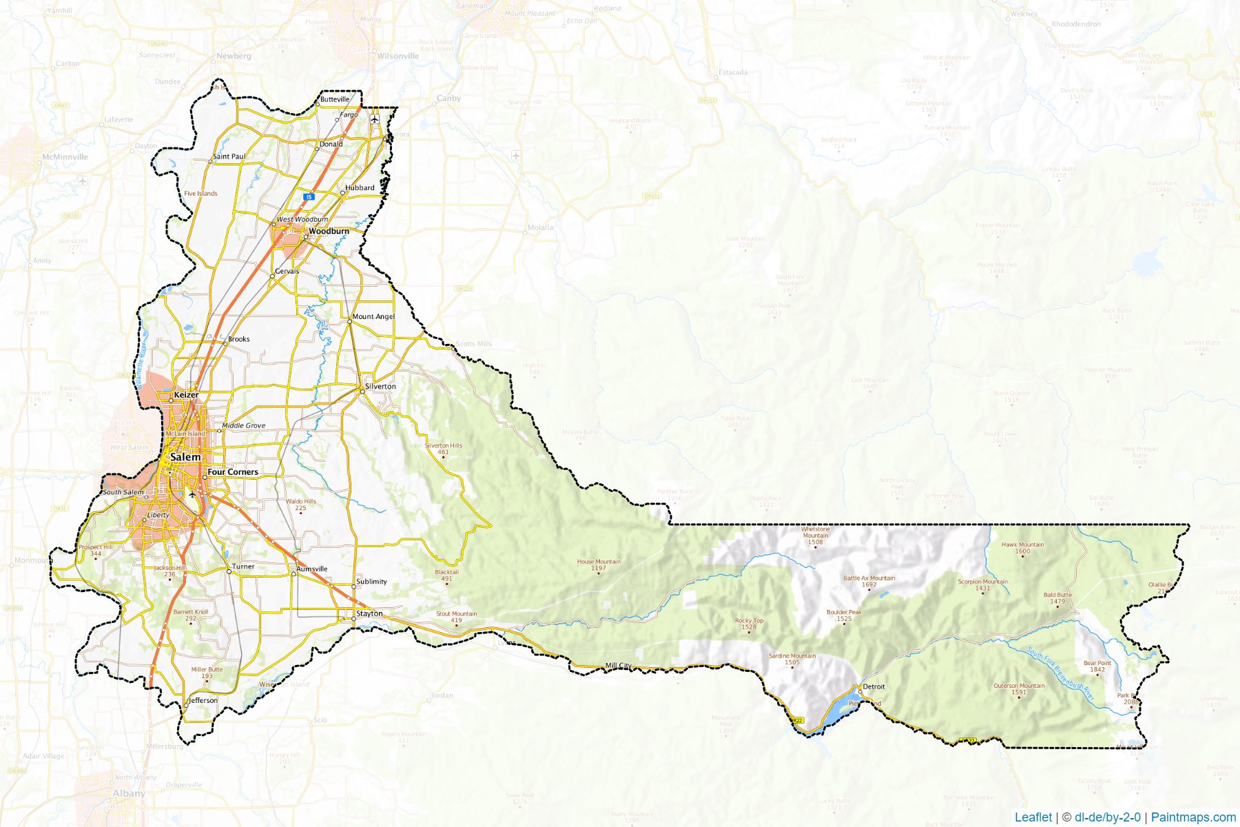 Muestras de recorte de mapas Marion (Oregon)-1