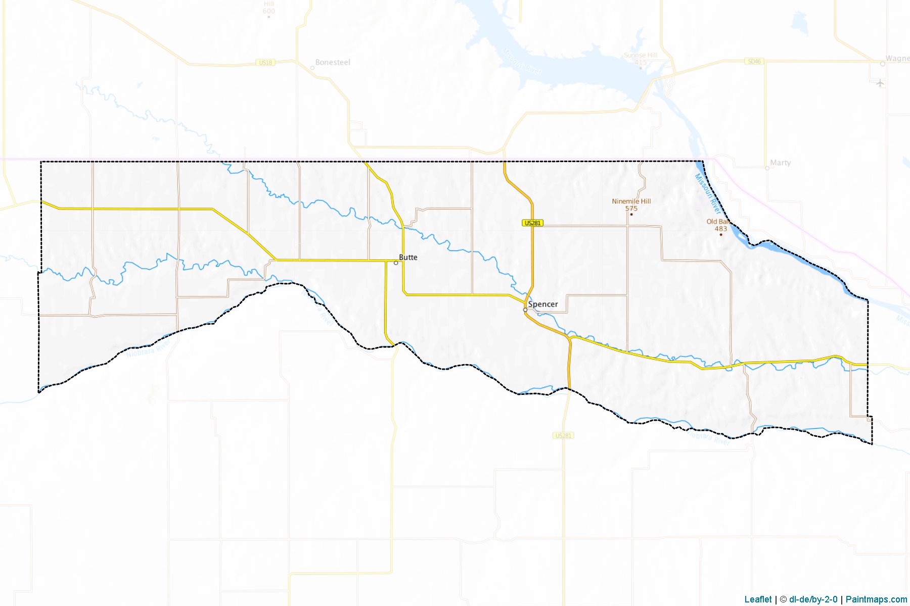 Muestras de recorte de mapas Boyd (Nebraska)-1