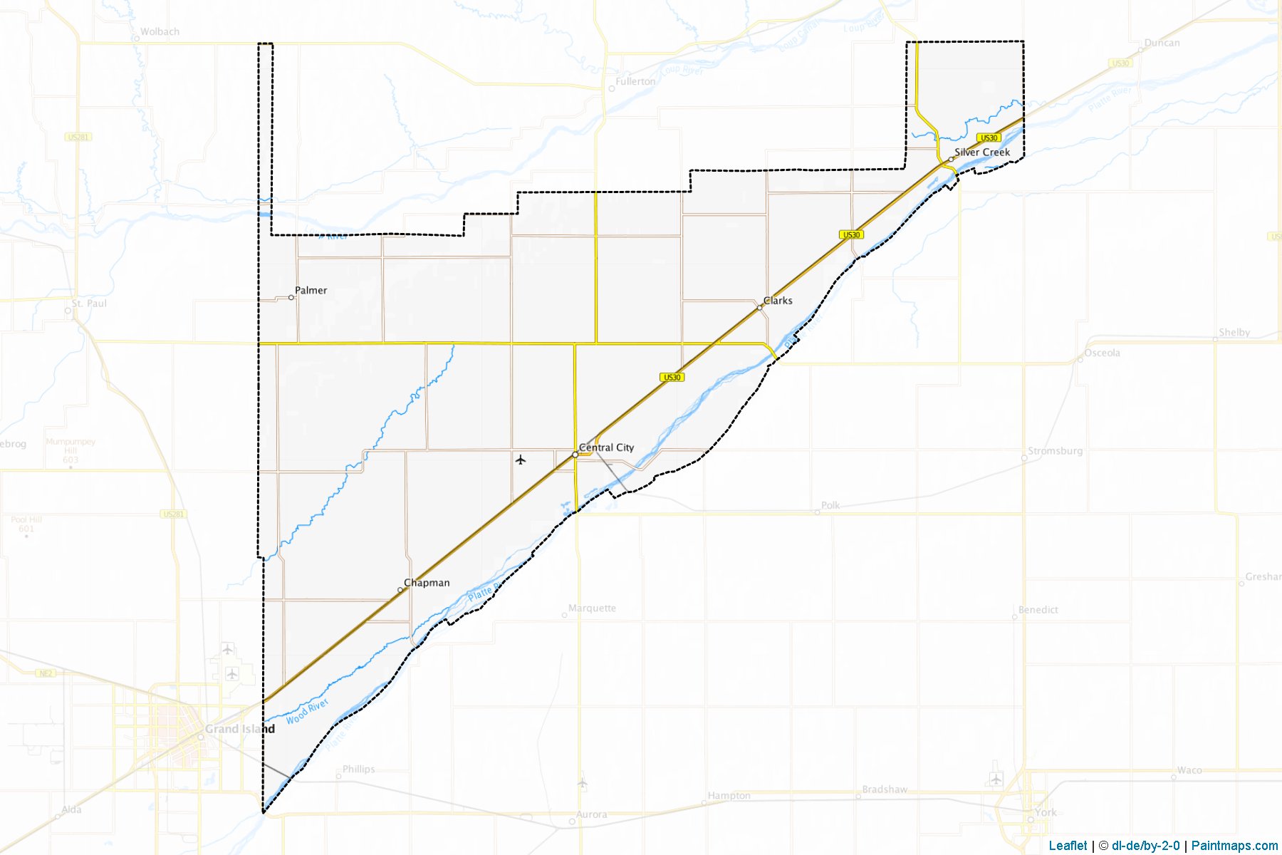 Muestras de recorte de mapas Merrick (Nebraska)-1