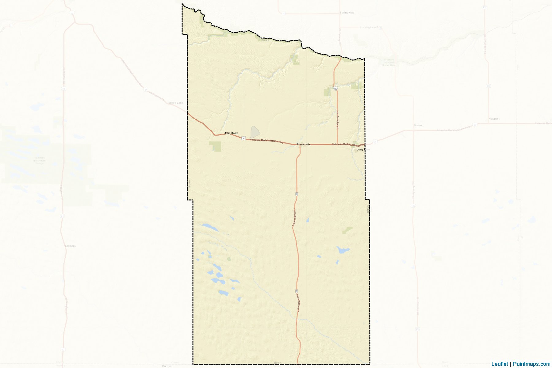 Muestras de recorte de mapas Brown (Nebraska)-2