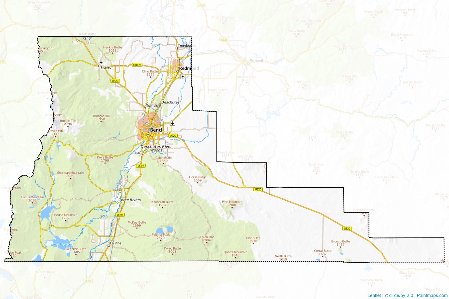 Deschutes (Oregon) Map Cropping Samples-1