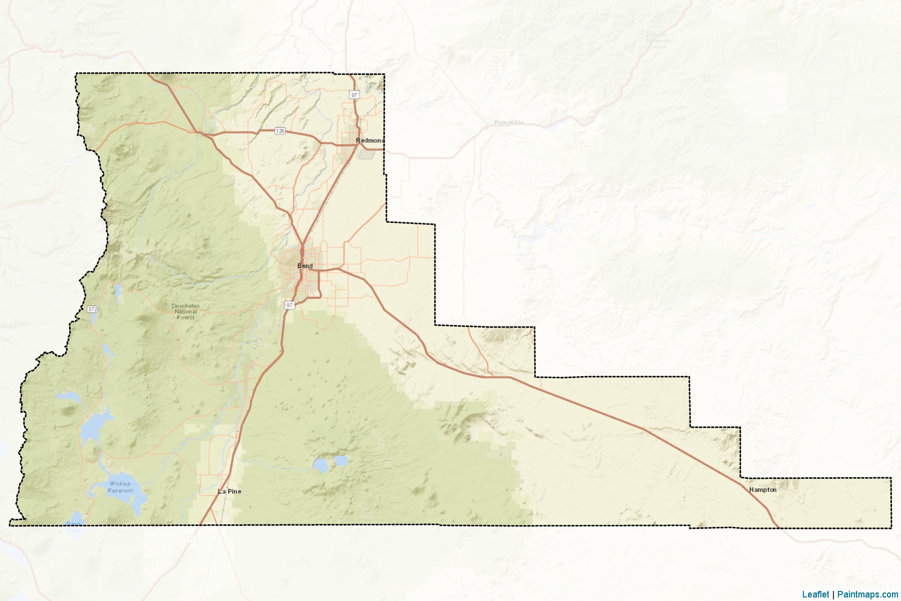 Deschutes (Oregon) Map Cropping Samples-2