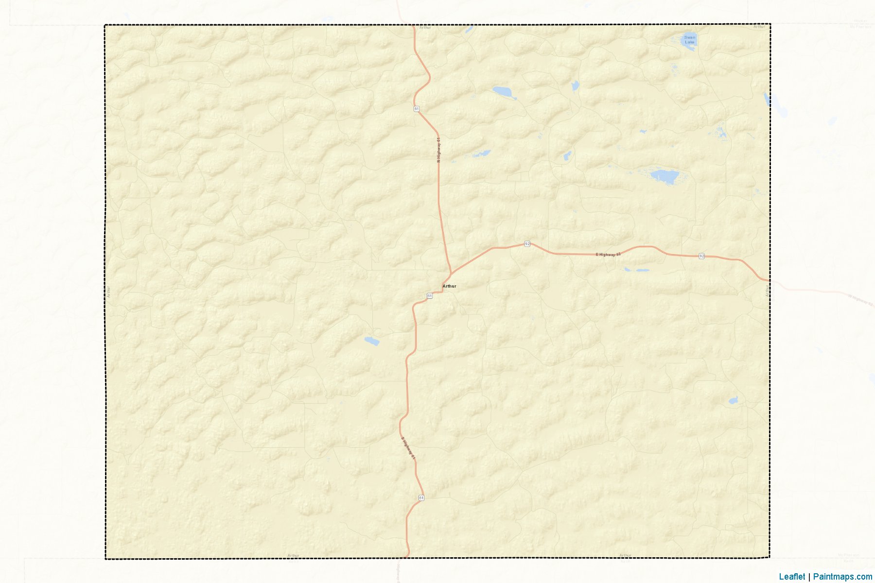 Muestras de recorte de mapas Arthur (Nebraska)-2