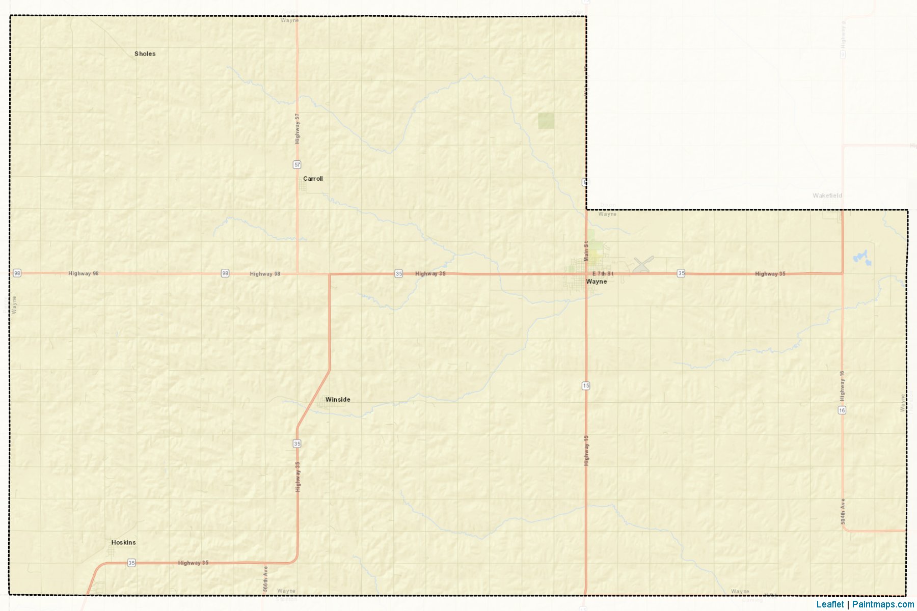 Wayne (Nebraska) Map Cropping Samples-2